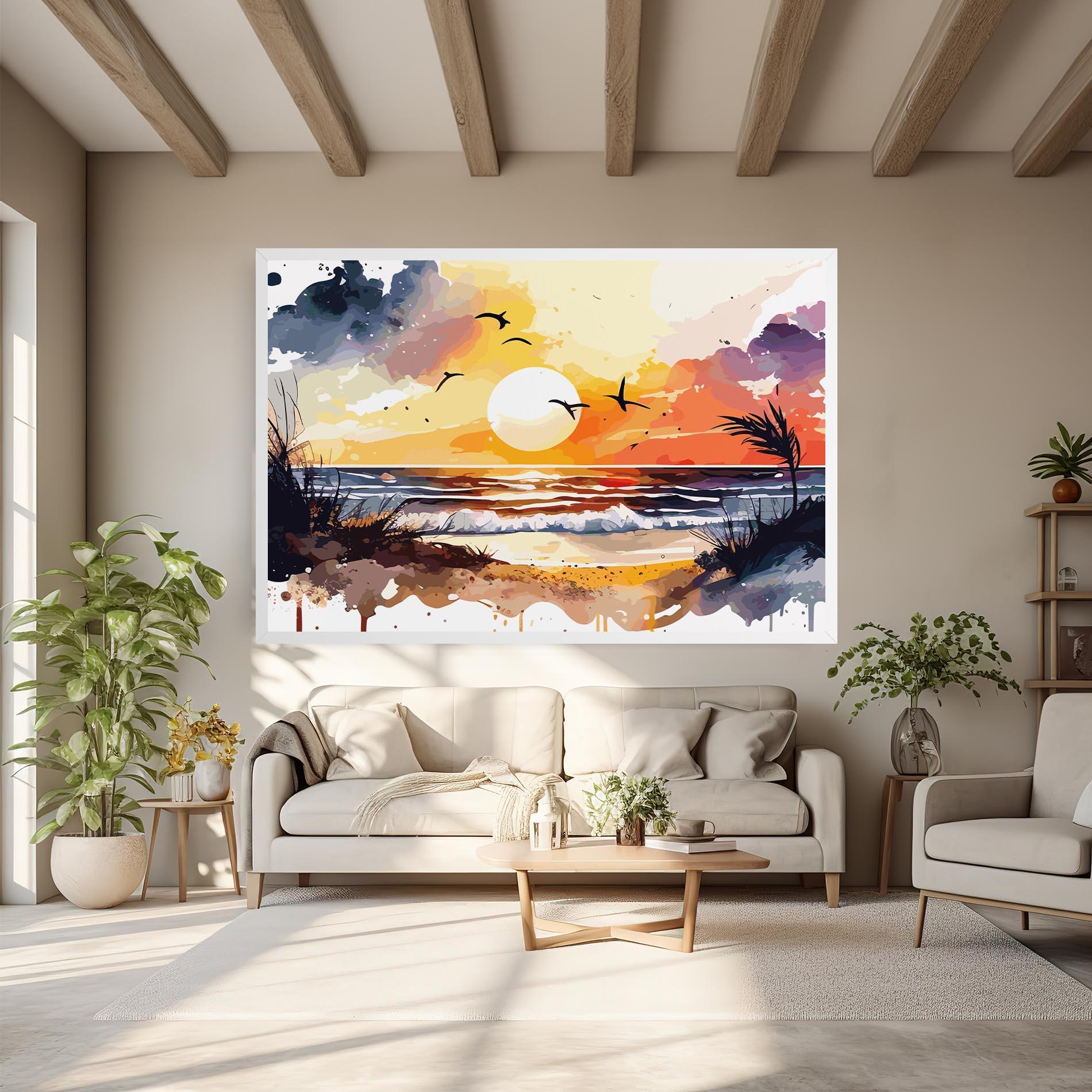 Картина на платно Sunset Art View mockup 6