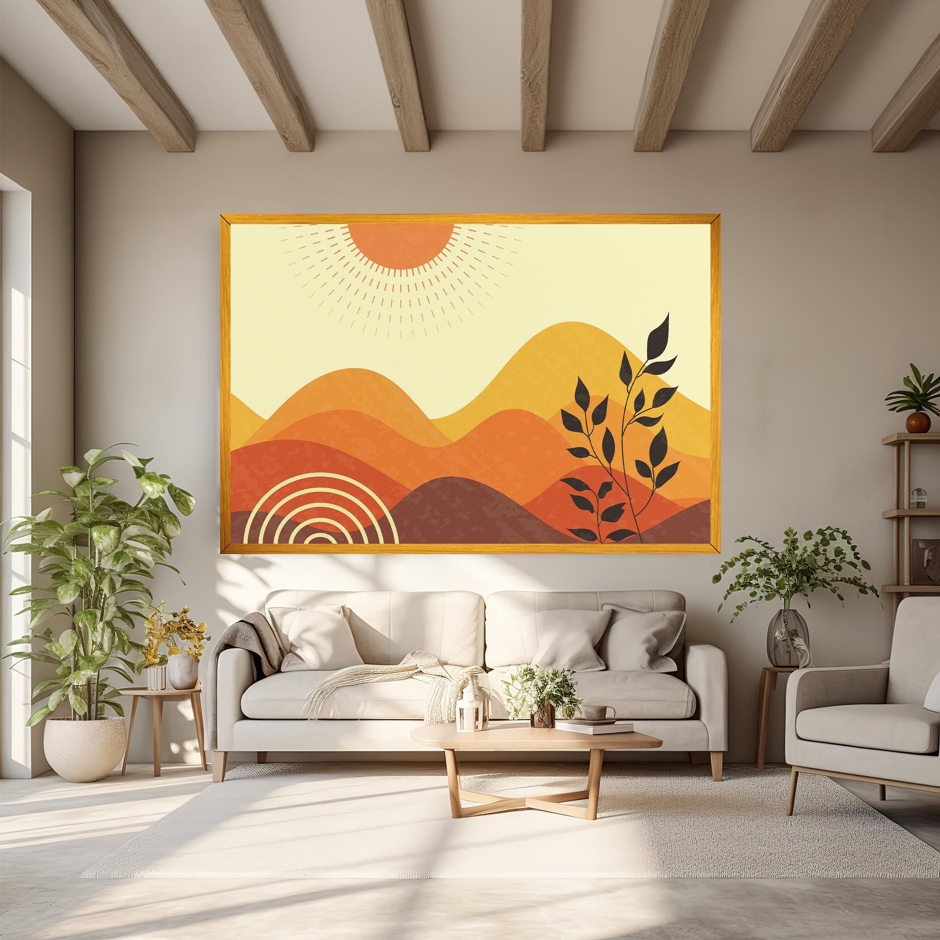 Minimalist Sunset Art mockup 6