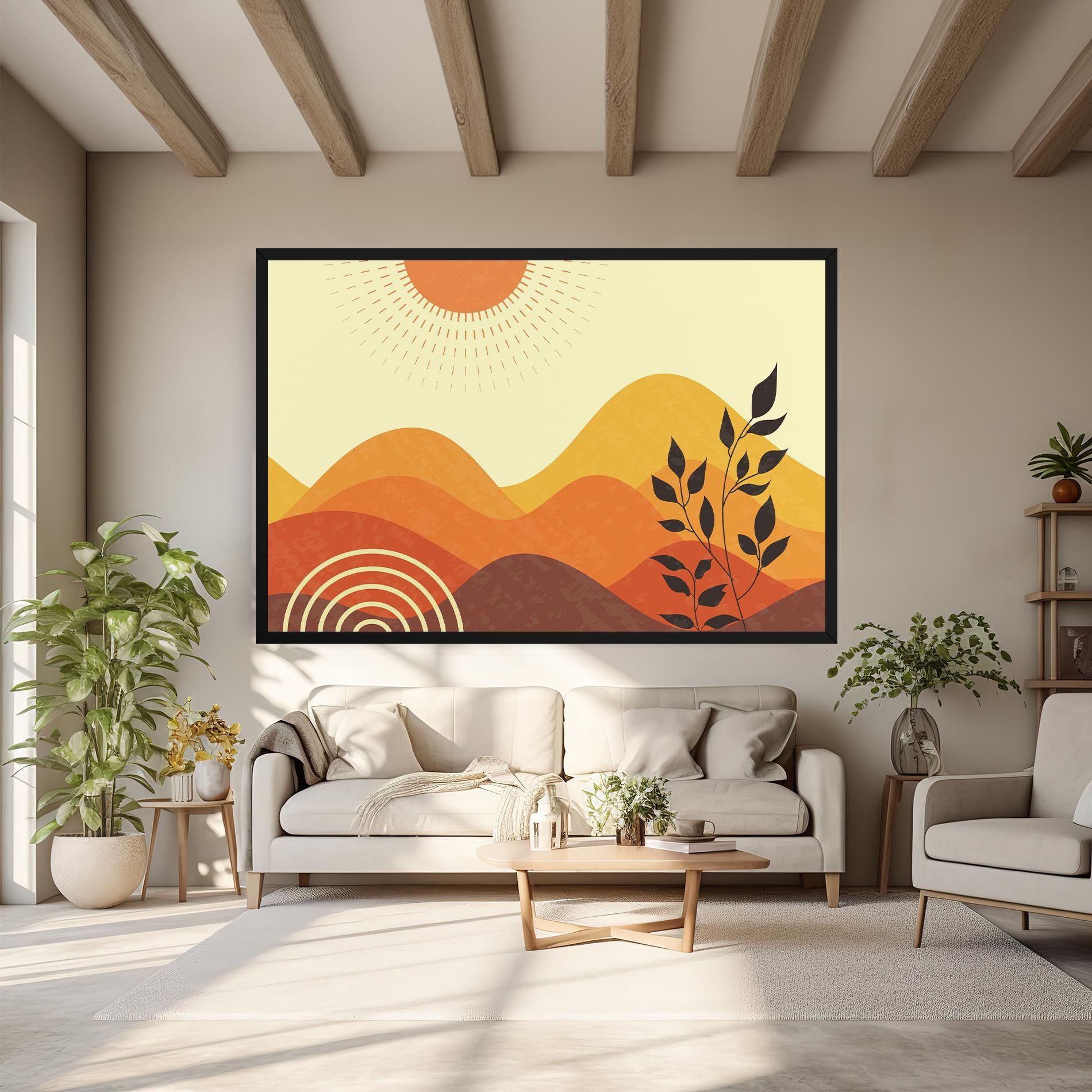 Minimalist Sunset Art mockup 6