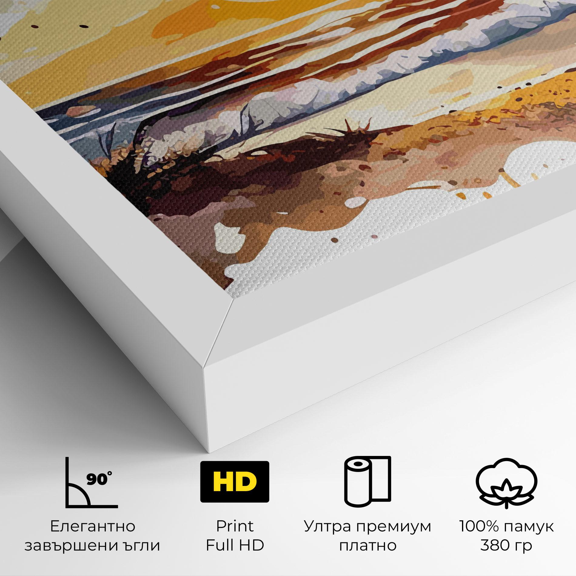 Картина на платно Sunset Art View mockup 4