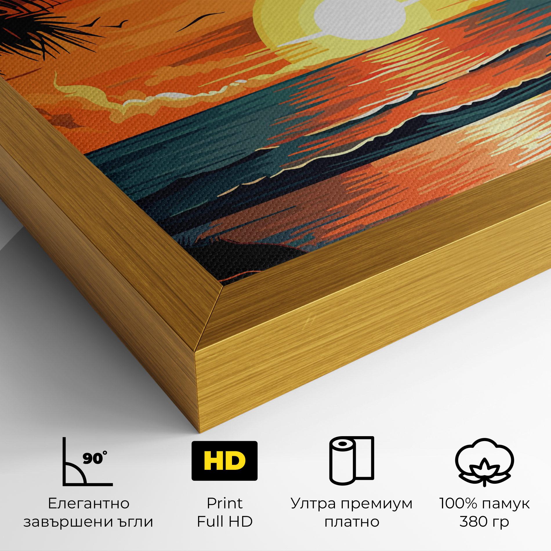 Картина на платно Amazing Sunset View mockup 4