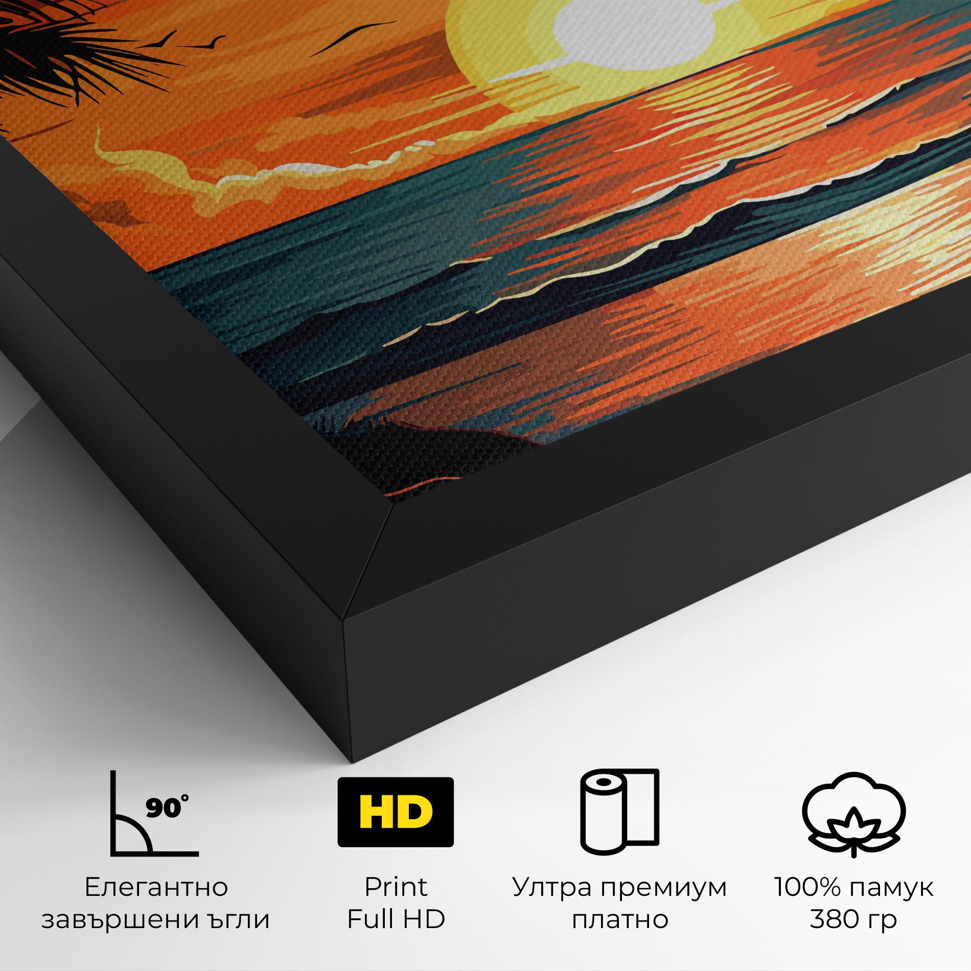 Картина на платно Amazing Sunset View mockup 4