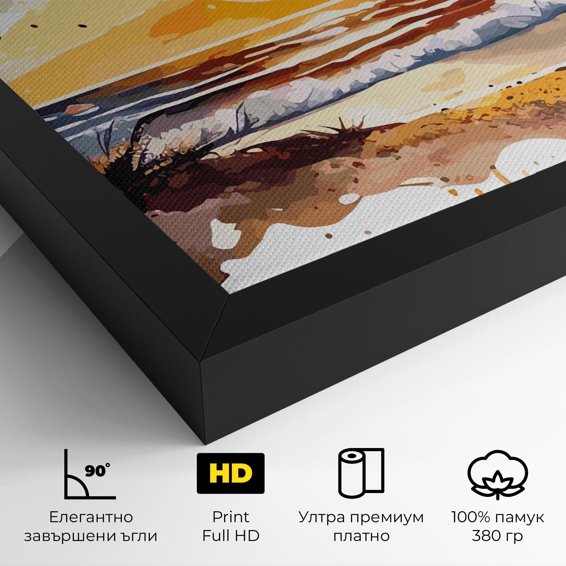 Картина на платно Sunset Art View mockup 4