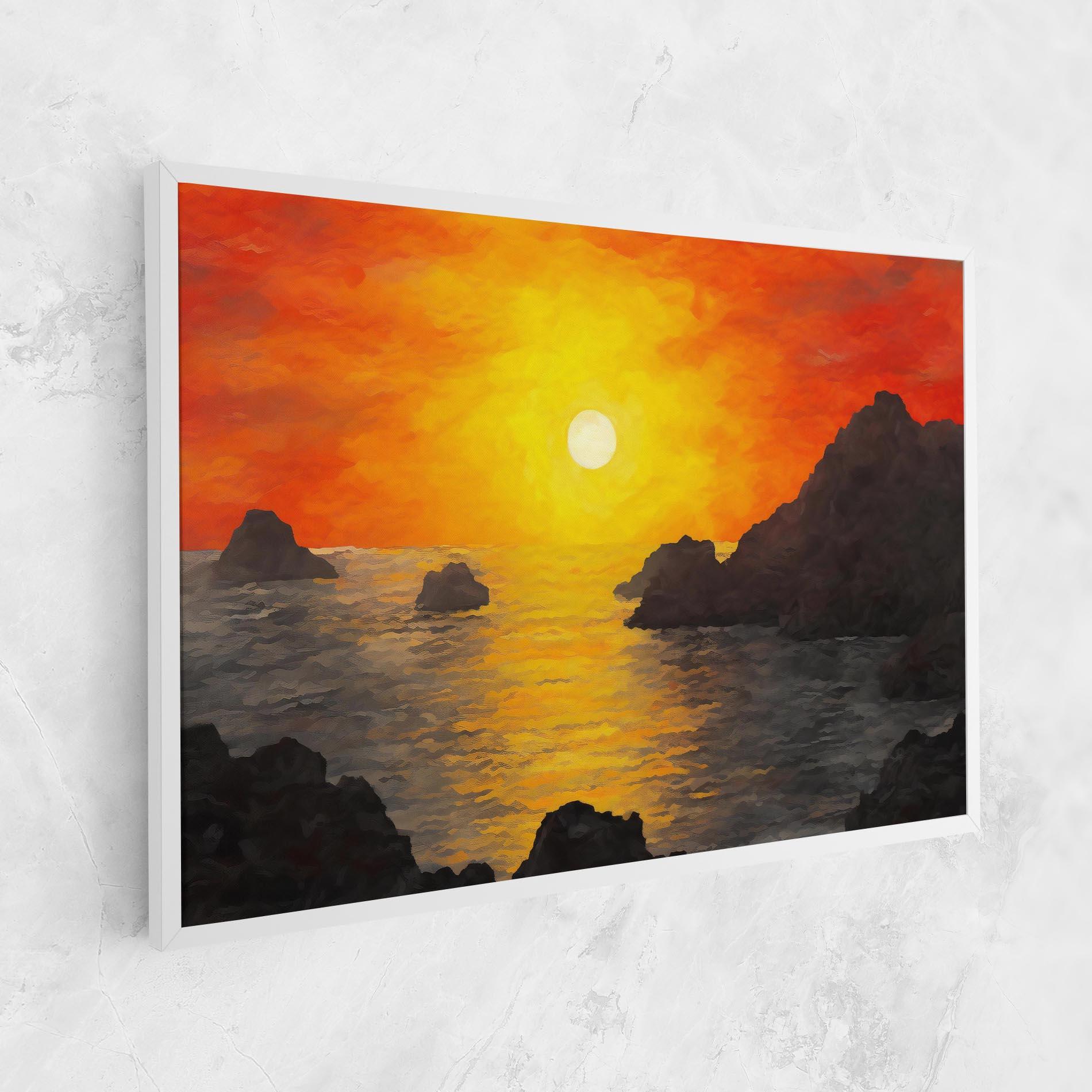 Картина на платно Mountains Rocks Painting mockup 1