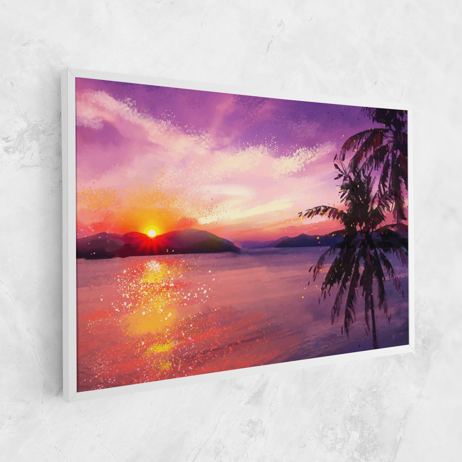Картина на платно Purple Sunrise Art mockup 1