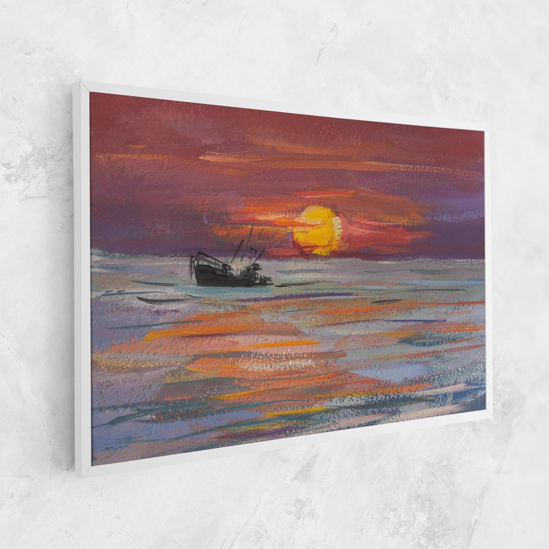 Картина на платно Sea Ship Painting mockup 1