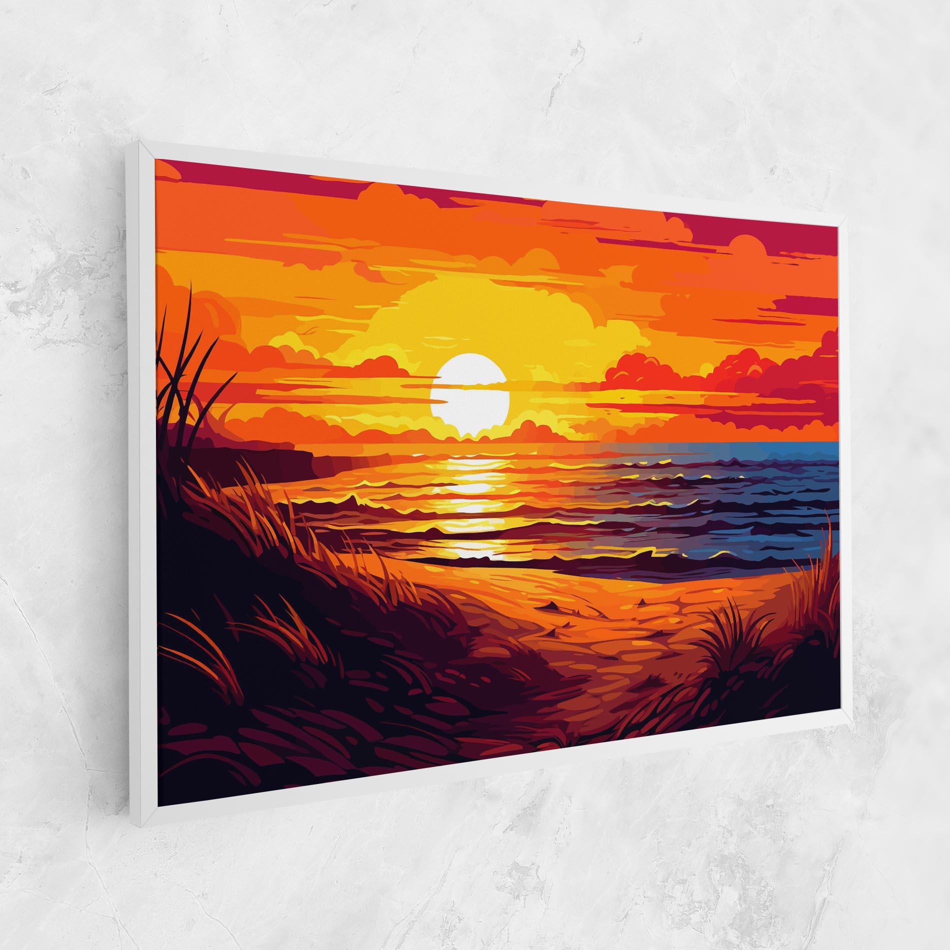 Картина на платно Strong Orange Sunset mockup 1