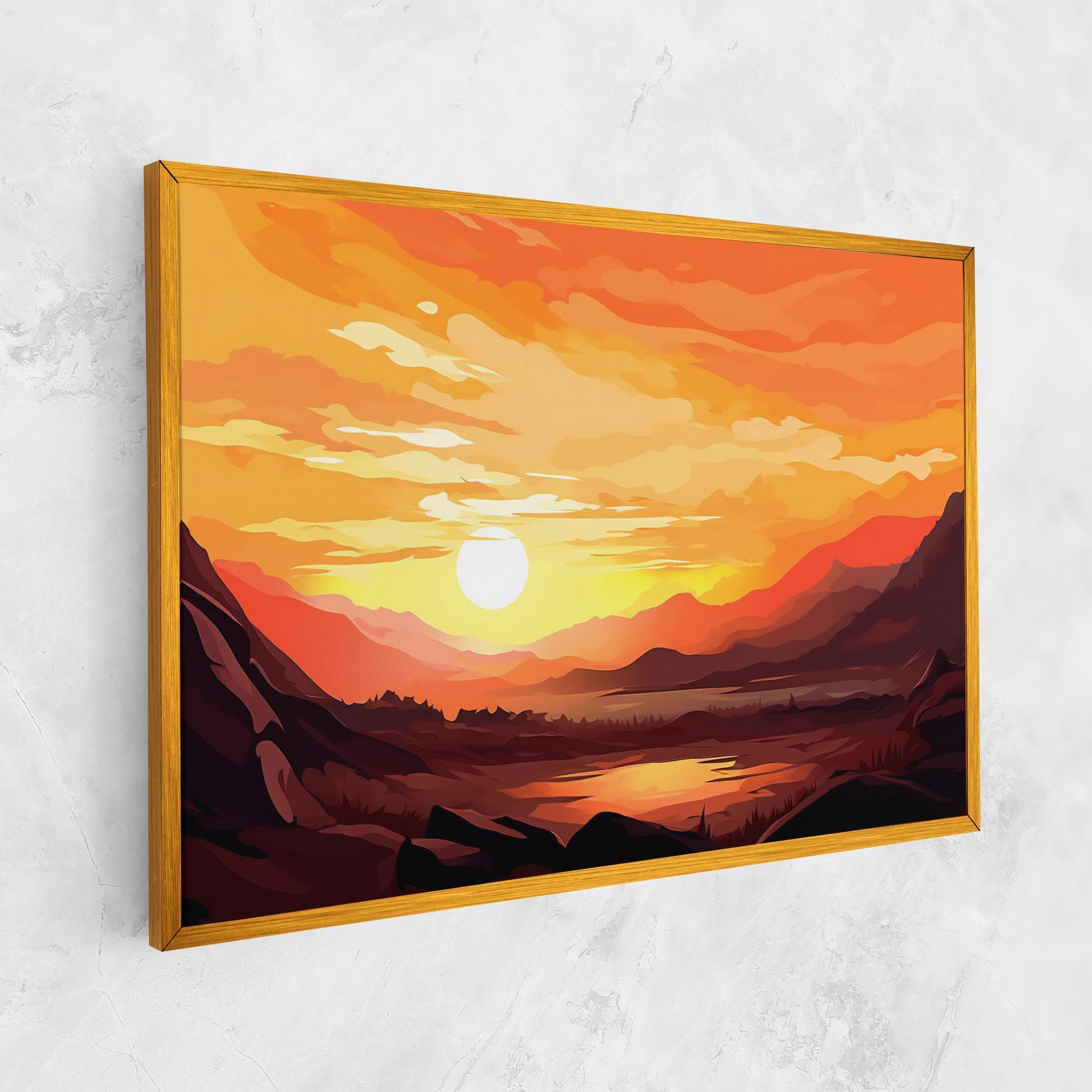 Beautiful Sunset Illustration mockup 1