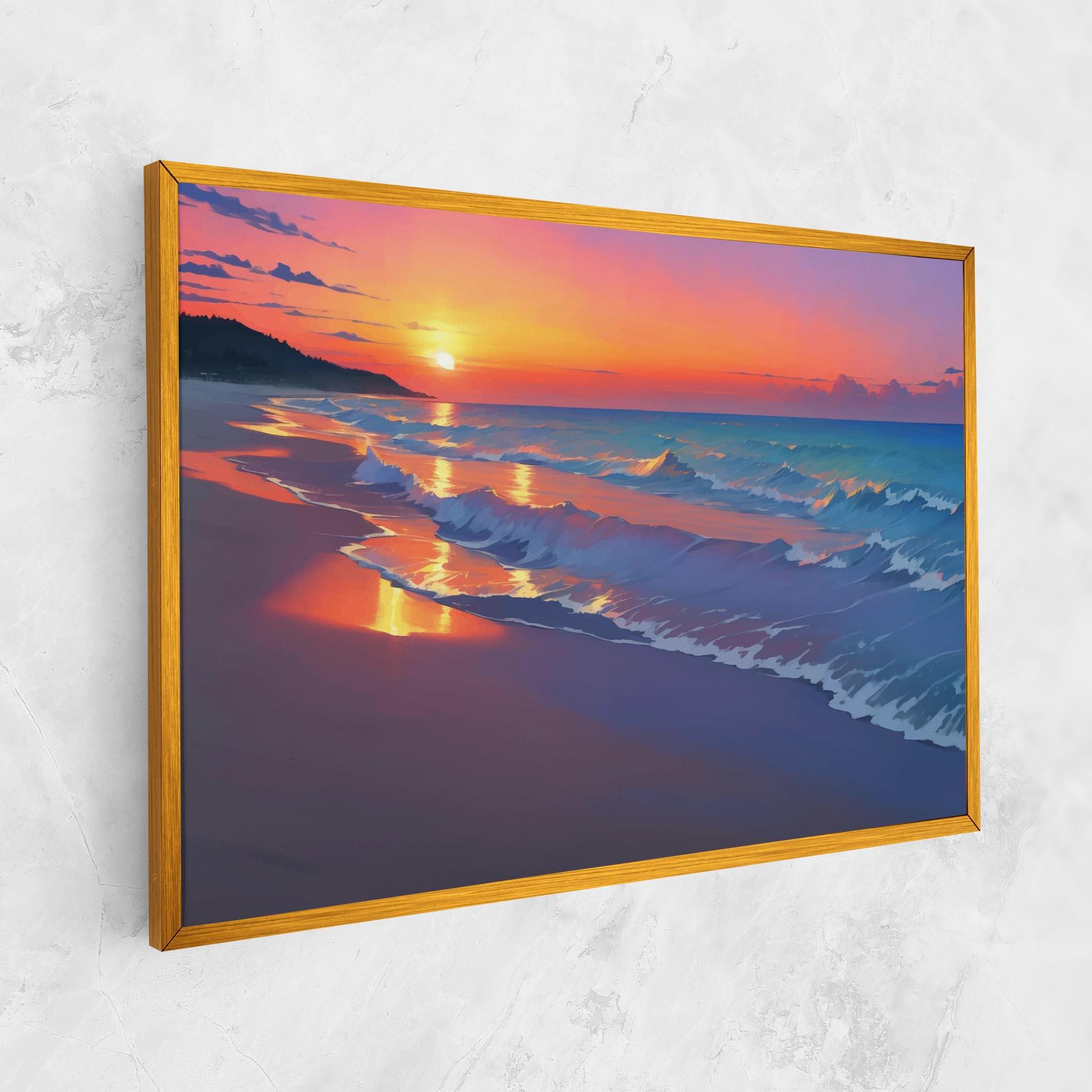 Картина на платно Dreamy Beach Sunset mockup 1