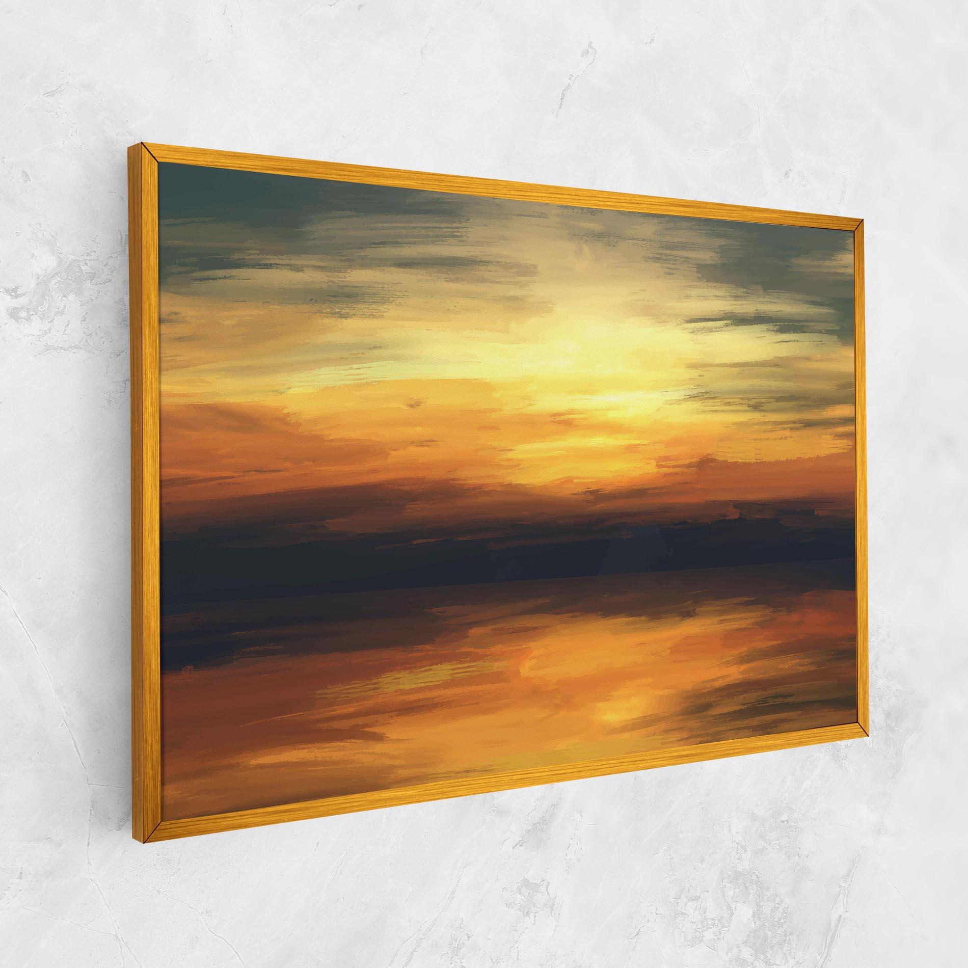 Картина на платно Sunset Oil Paint mockup 1