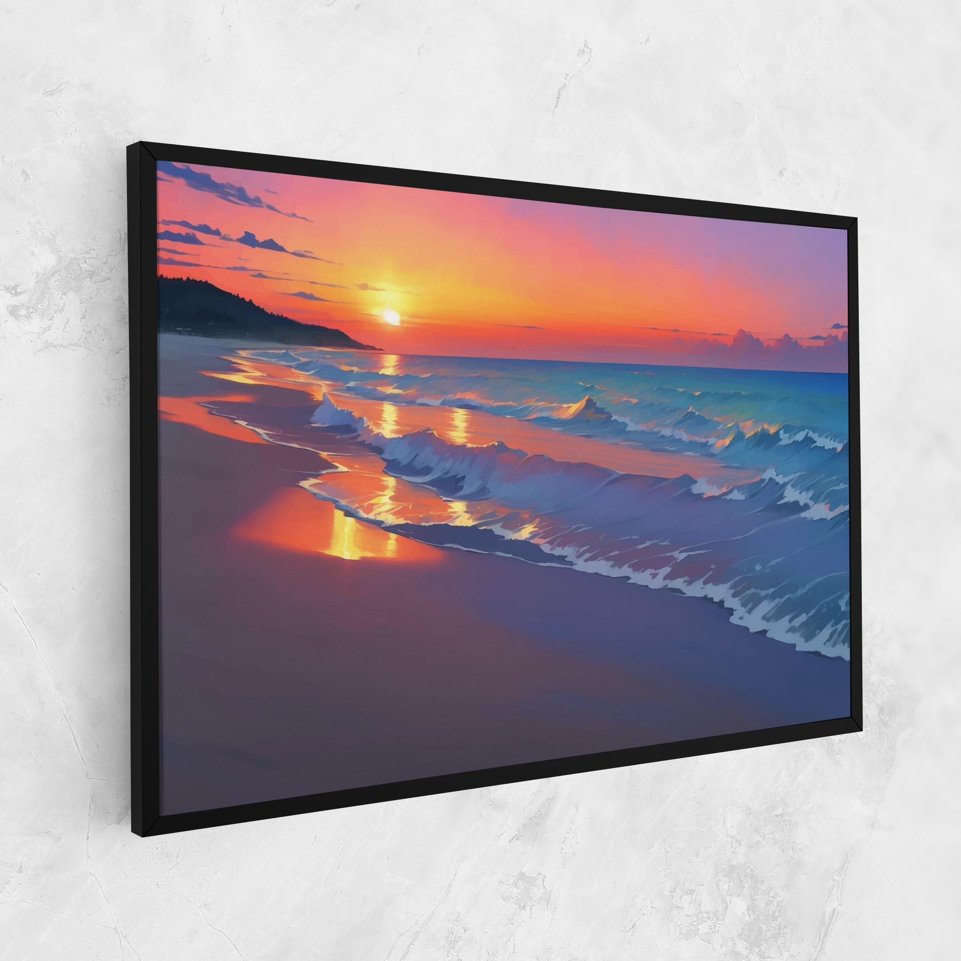 Картина на платно Dreamy Beach Sunset mockup 1