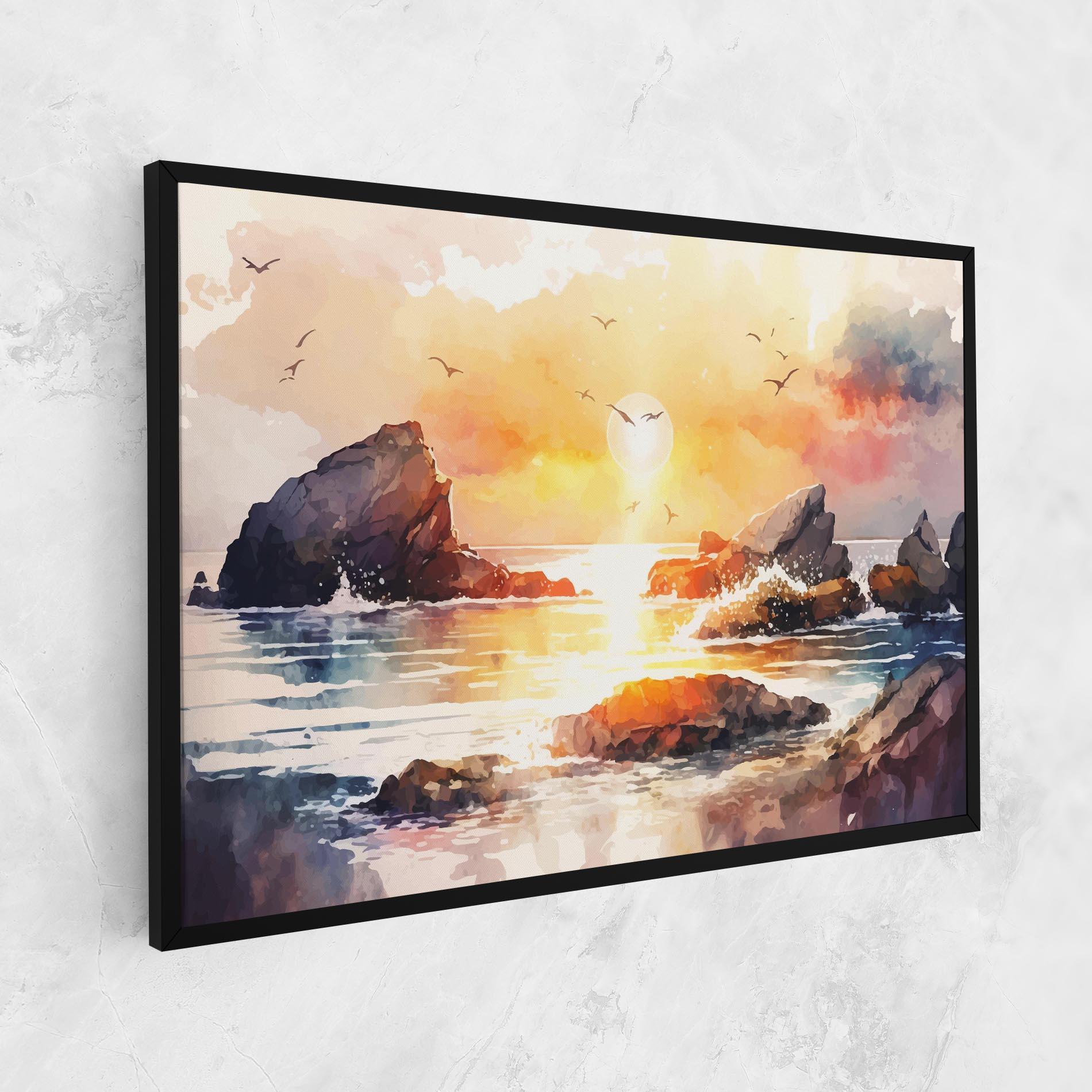 Картина на платно Pretty Pastel Sunset mockup 1