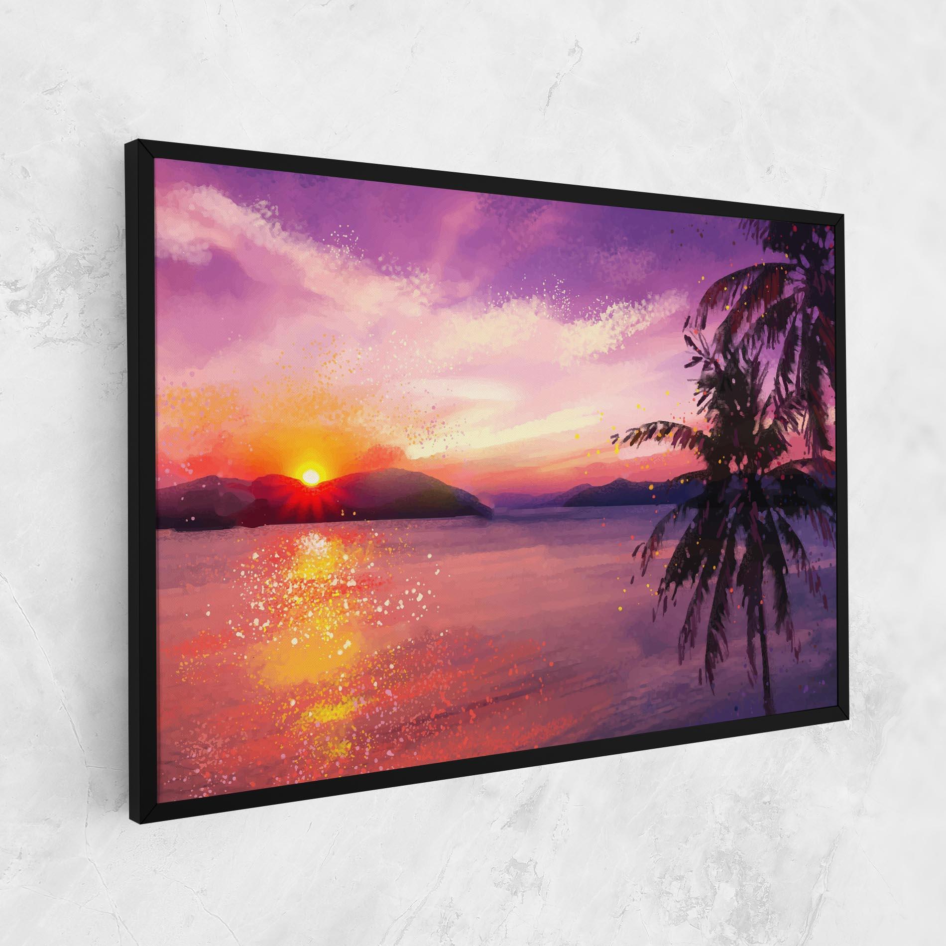 Картина на платно Purple Sunrise Art mockup 1