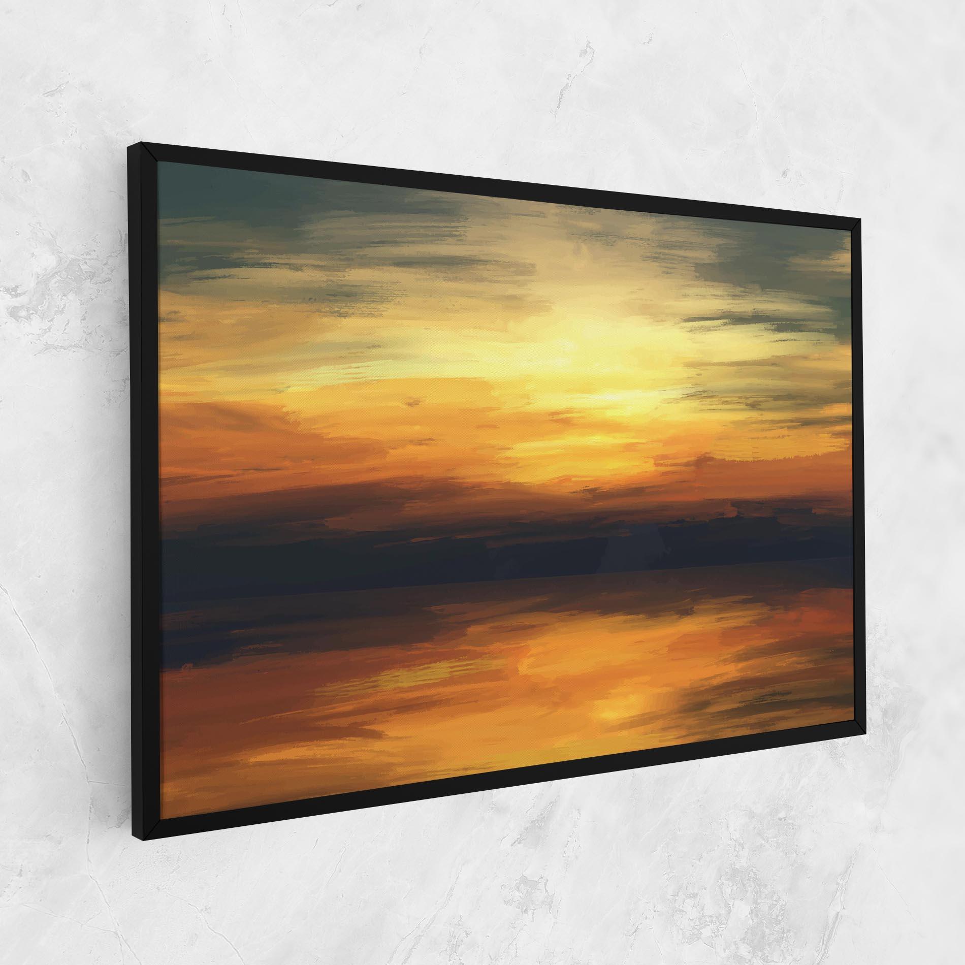 Картина на платно Sunset Oil Paint mockup 1