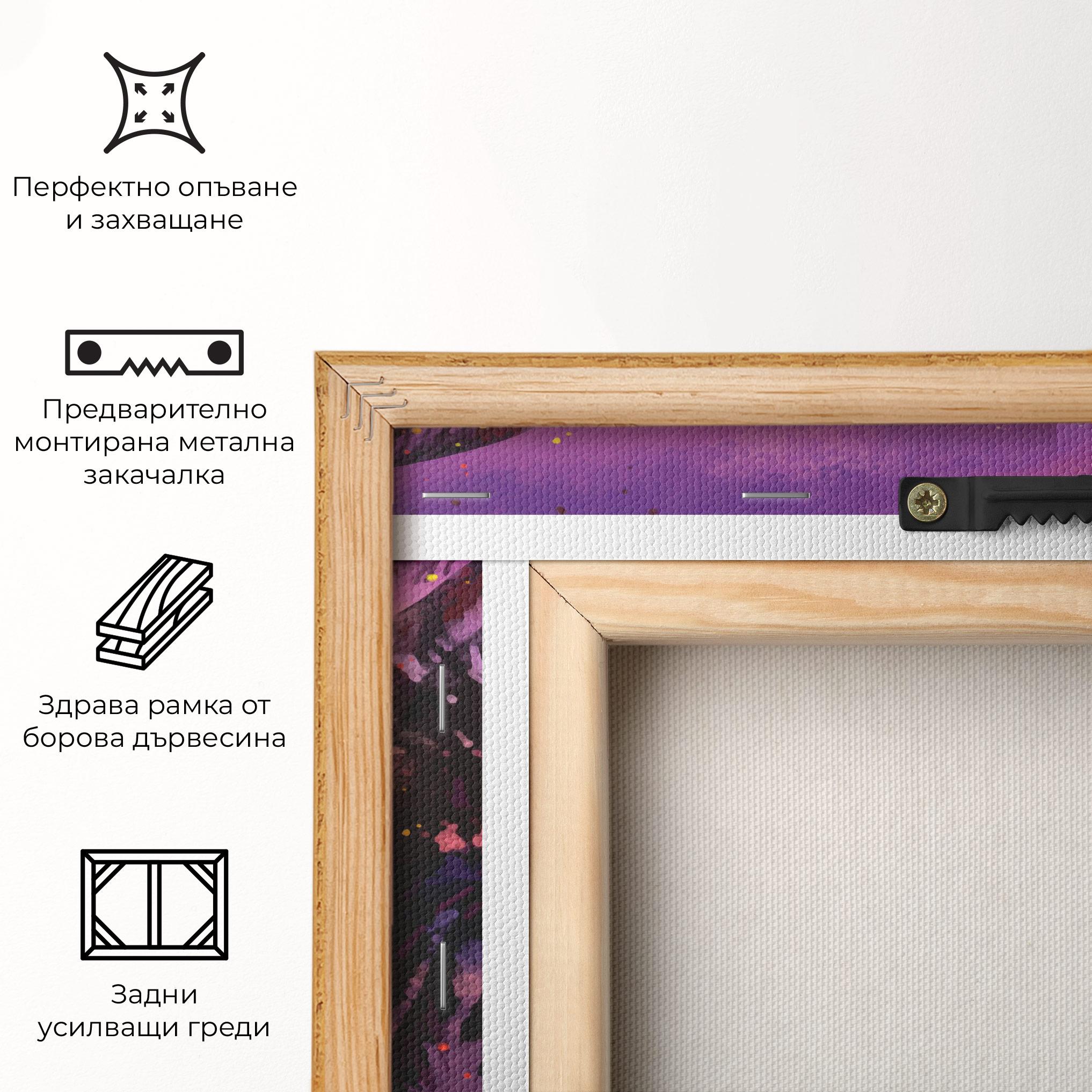 Картина на платно Purple Sunrise Art mockup 5