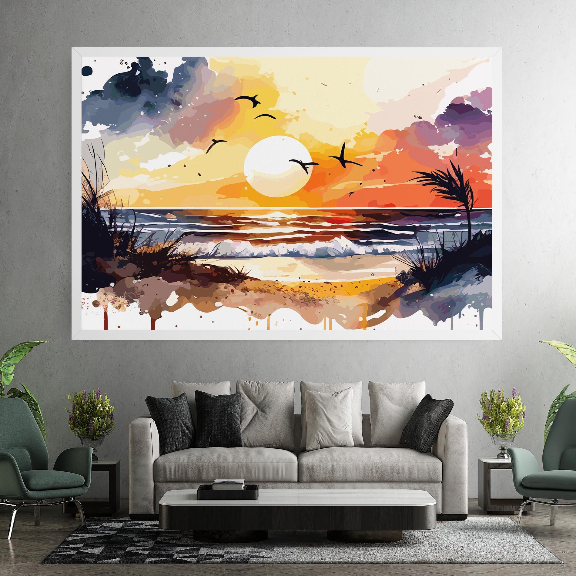Картина на платно Sunset Art View mockup 7
