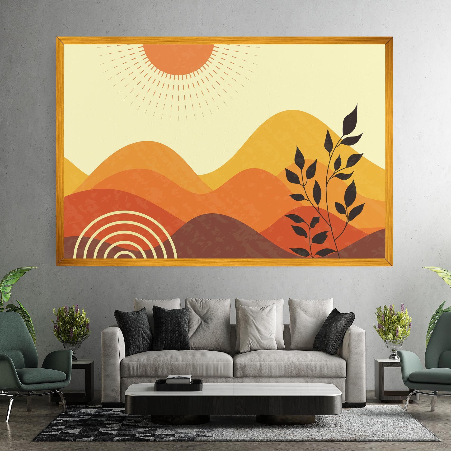 Minimalist Sunset Art mockup 7