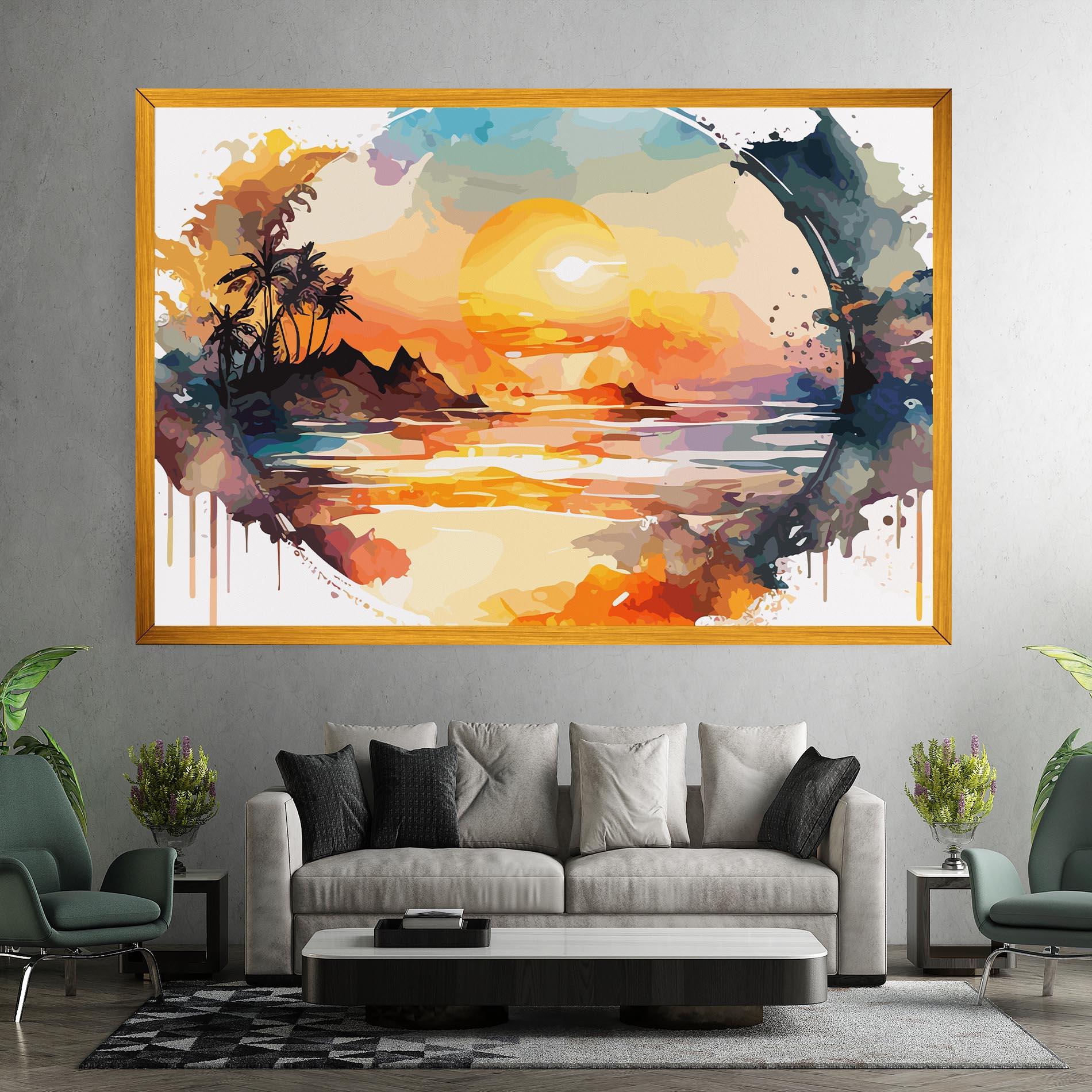 Картина на платно Sunrise Art mockup 7