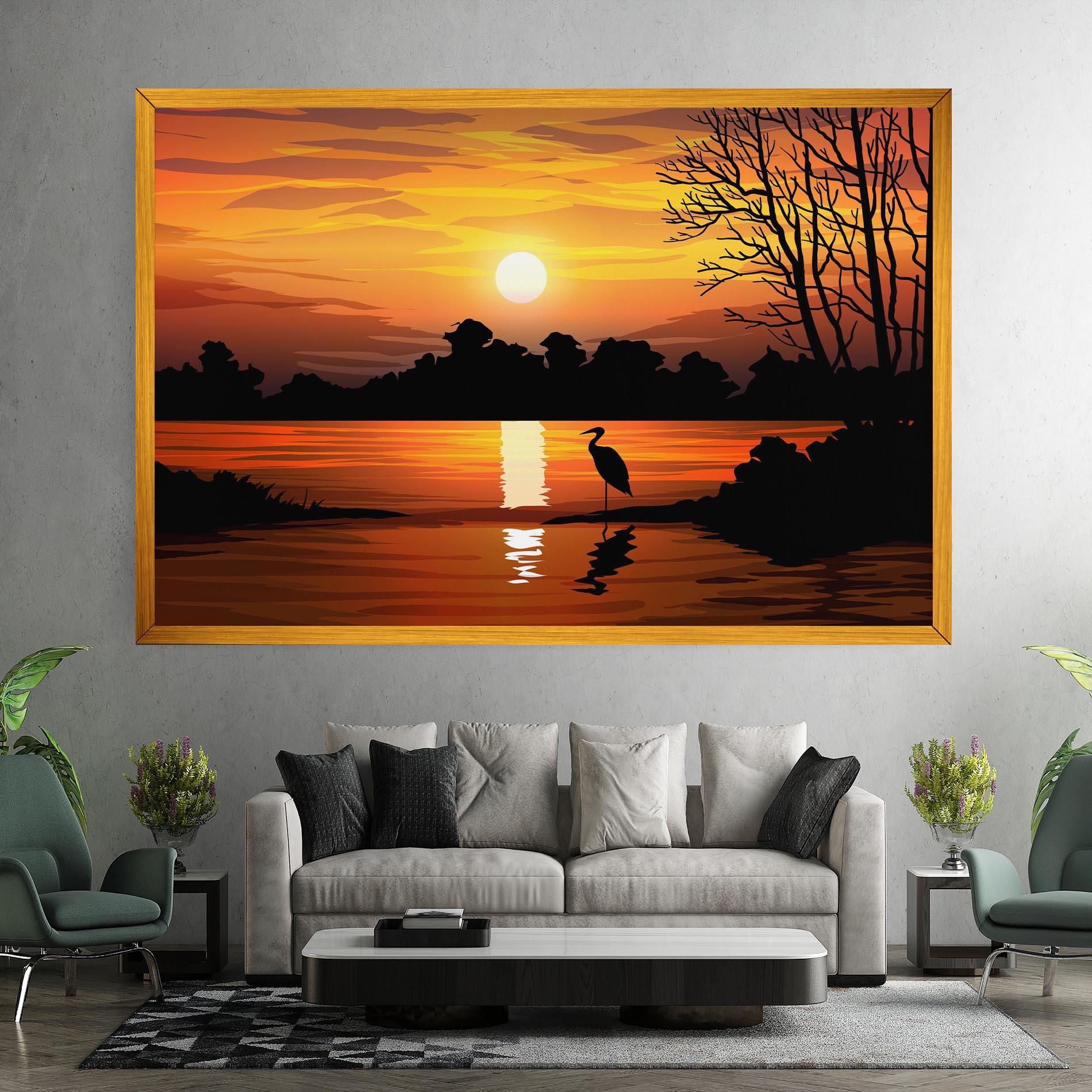 Картина на платно Sunset Land mockup 7
