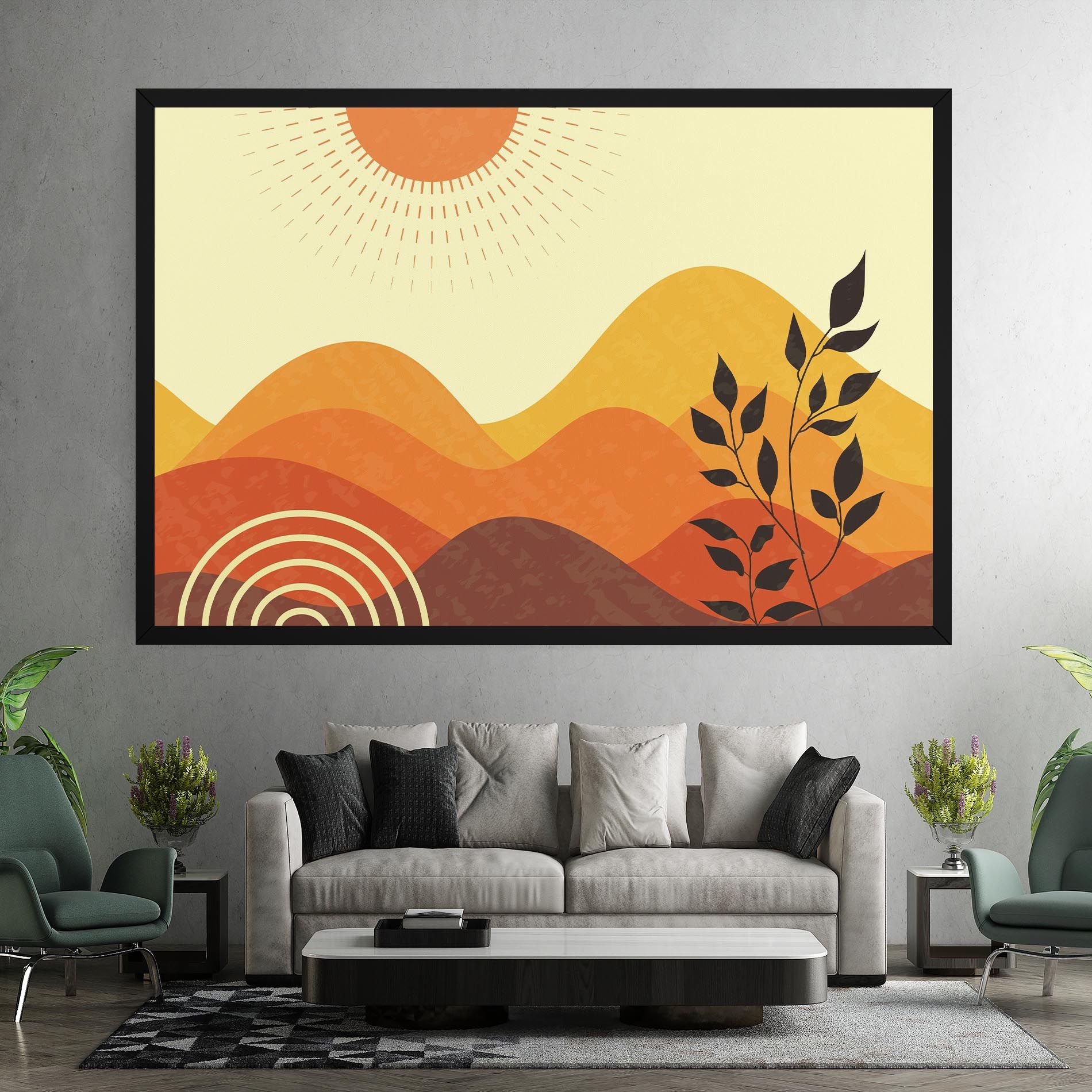 Minimalist Sunset Art mockup 7