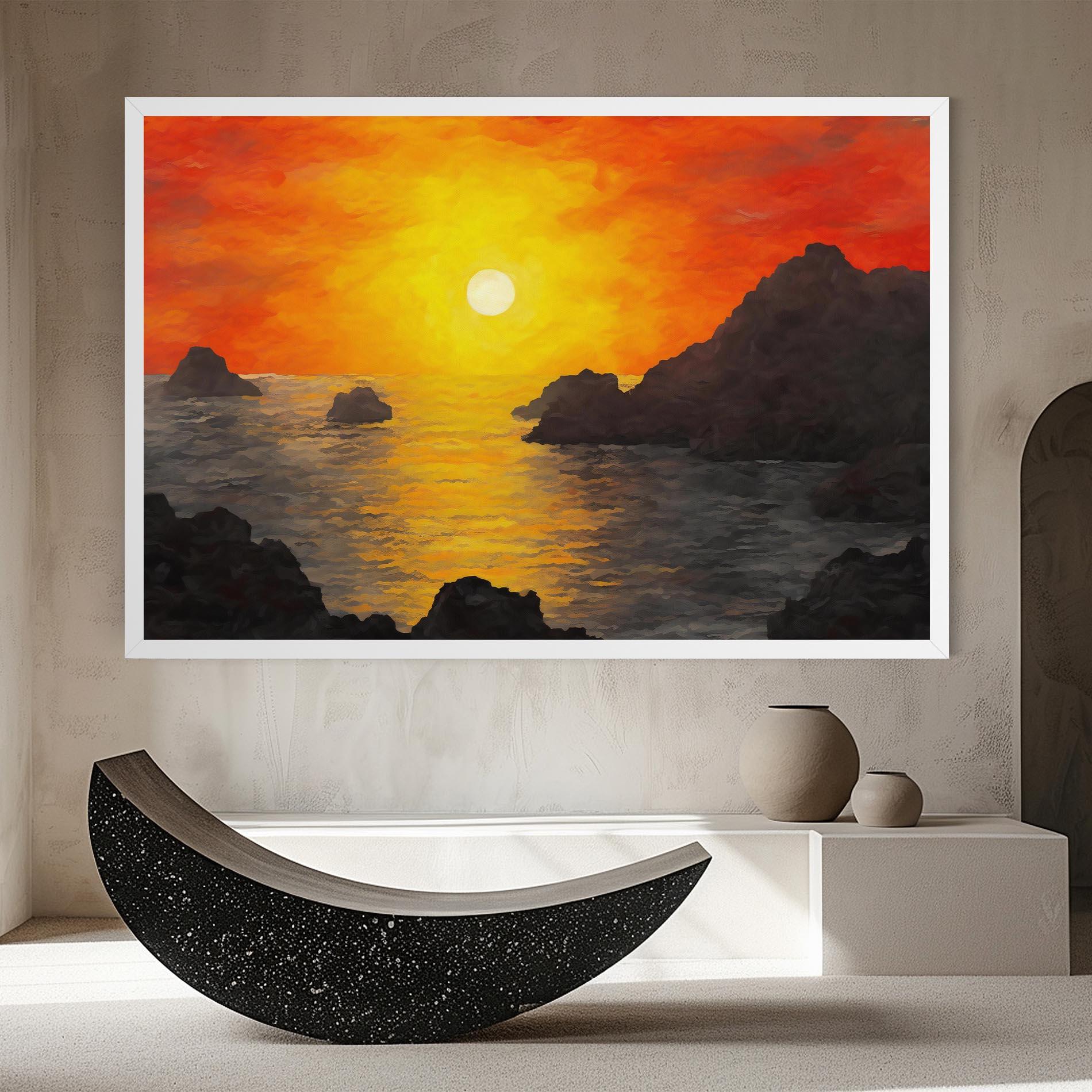 Картина на платно Mountains Rocks Painting mockup 8