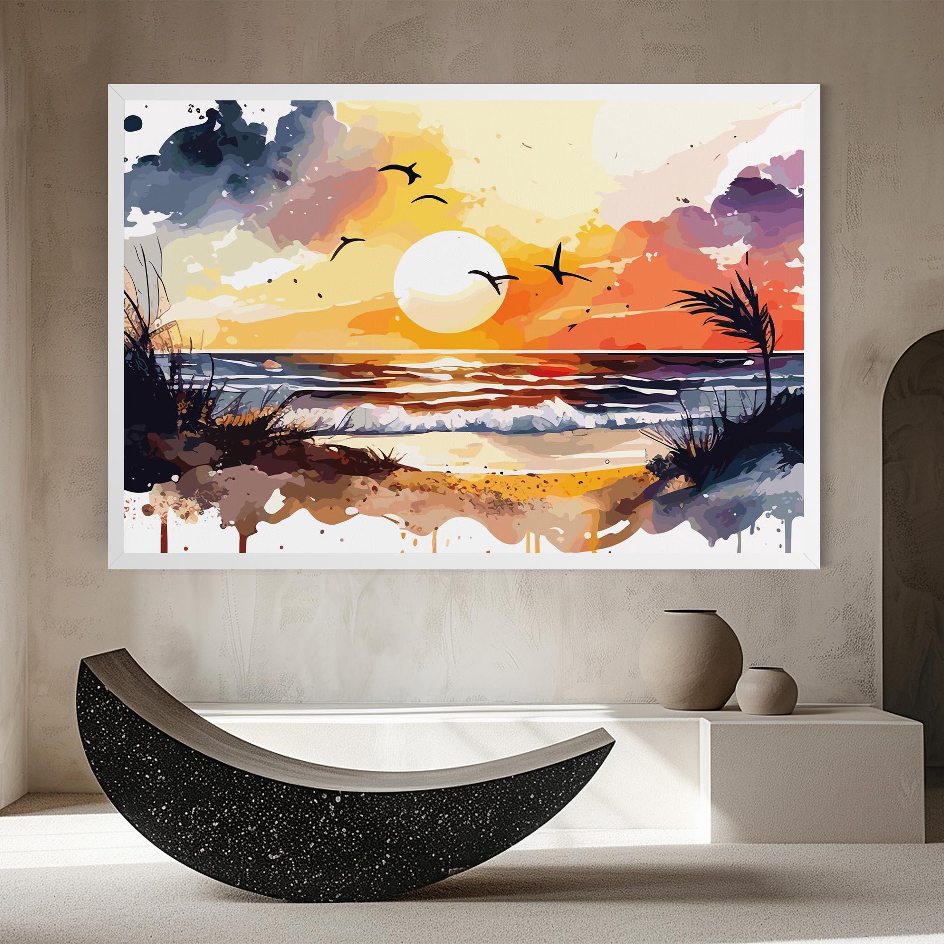 Картина на платно Sunset Art View mockup 8