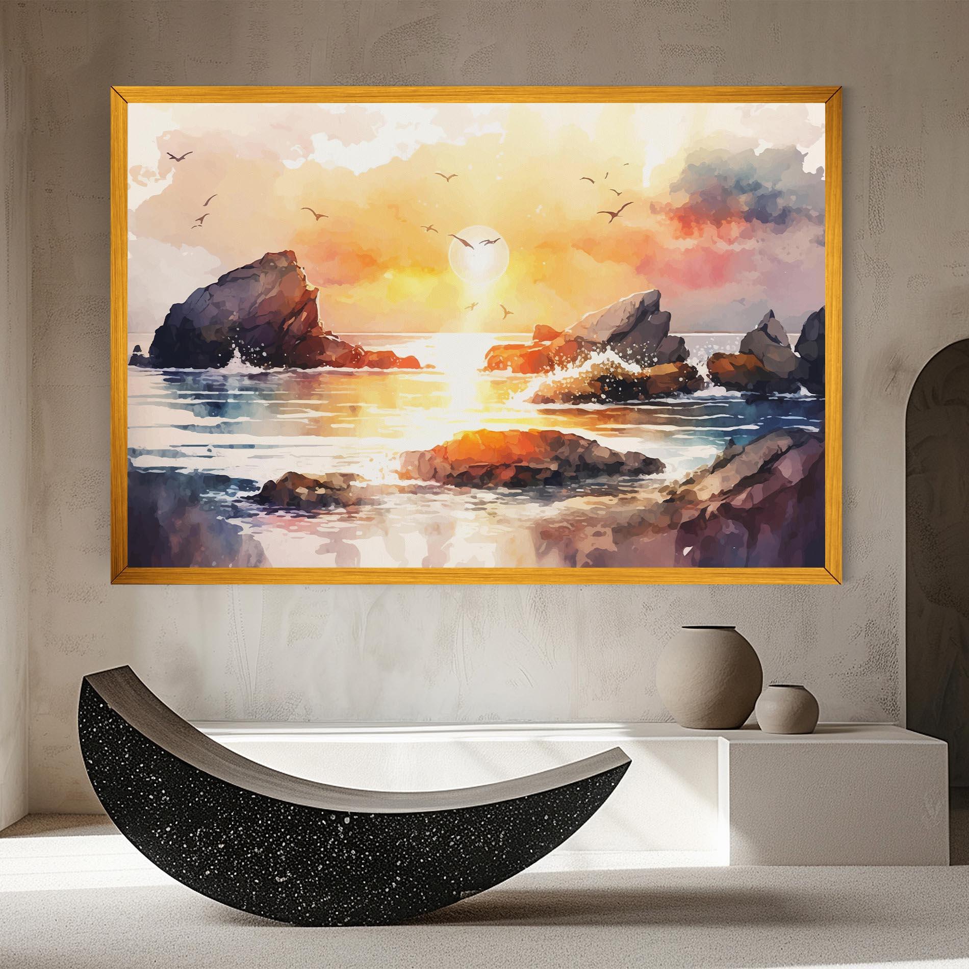 Картина на платно Pretty Pastel Sunset mockup 8