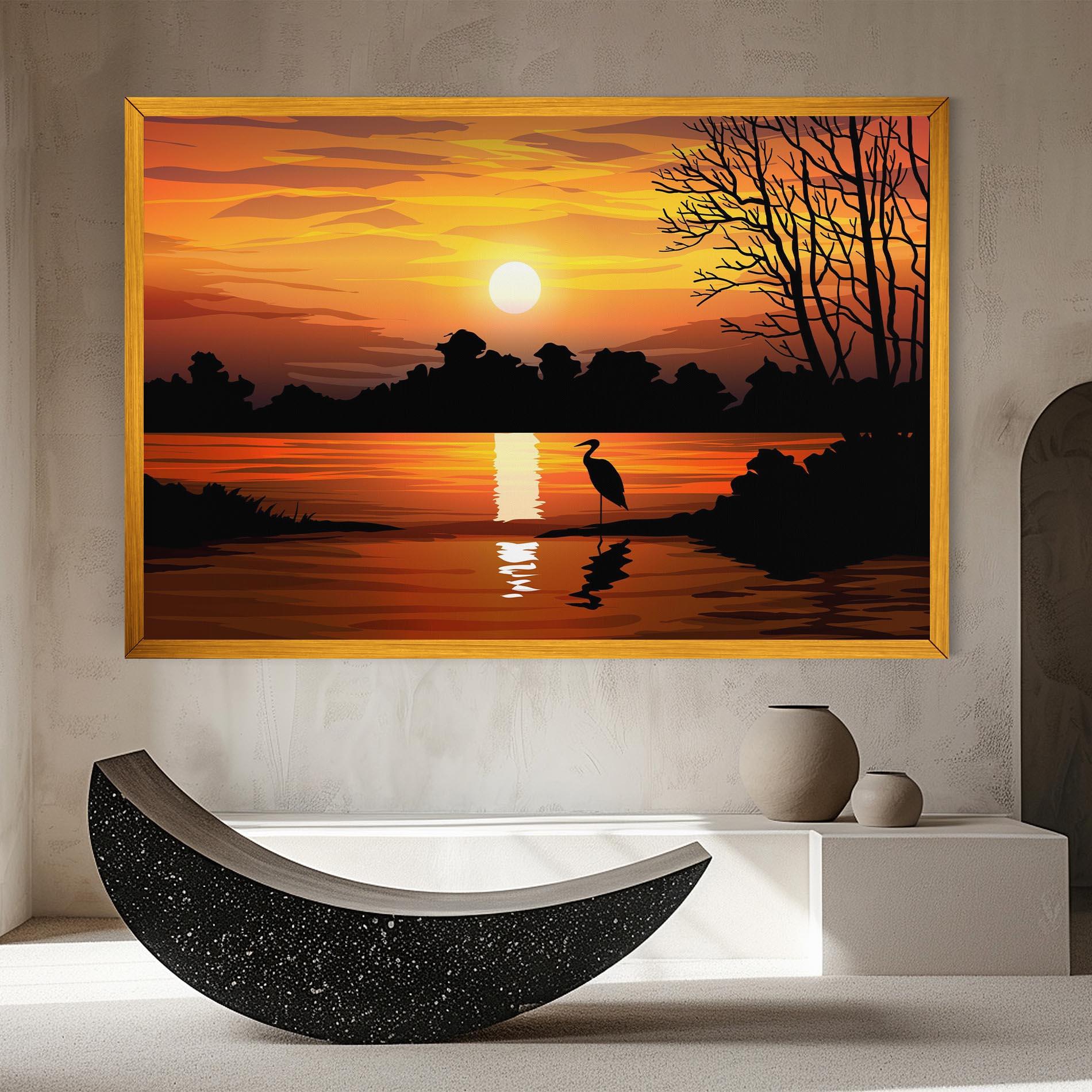 Картина на платно Sunset Land mockup 8