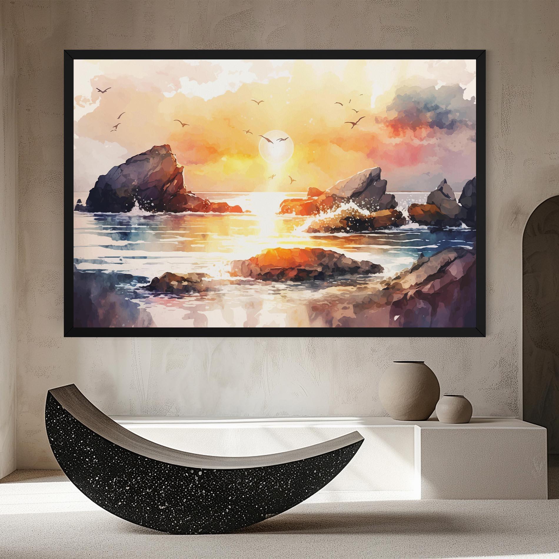 Картина на платно Pretty Pastel Sunset mockup 8