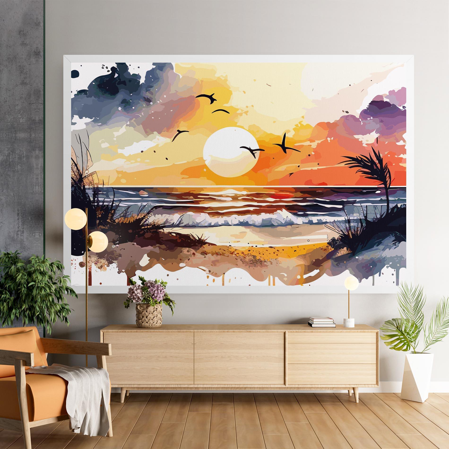 Картина на платно Sunset Art View mockup 9