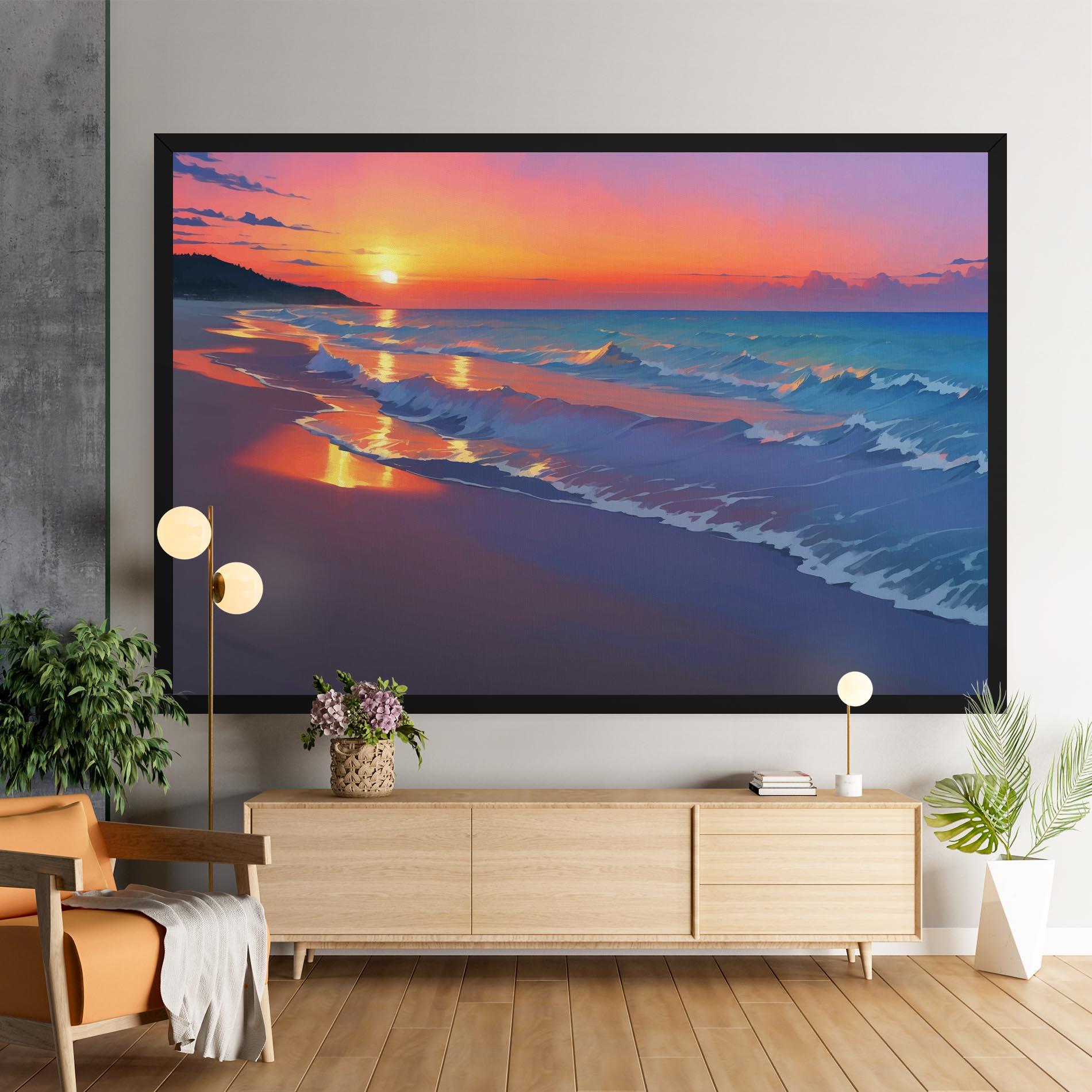 Картина на платно Dreamy Beach Sunset mockup 9