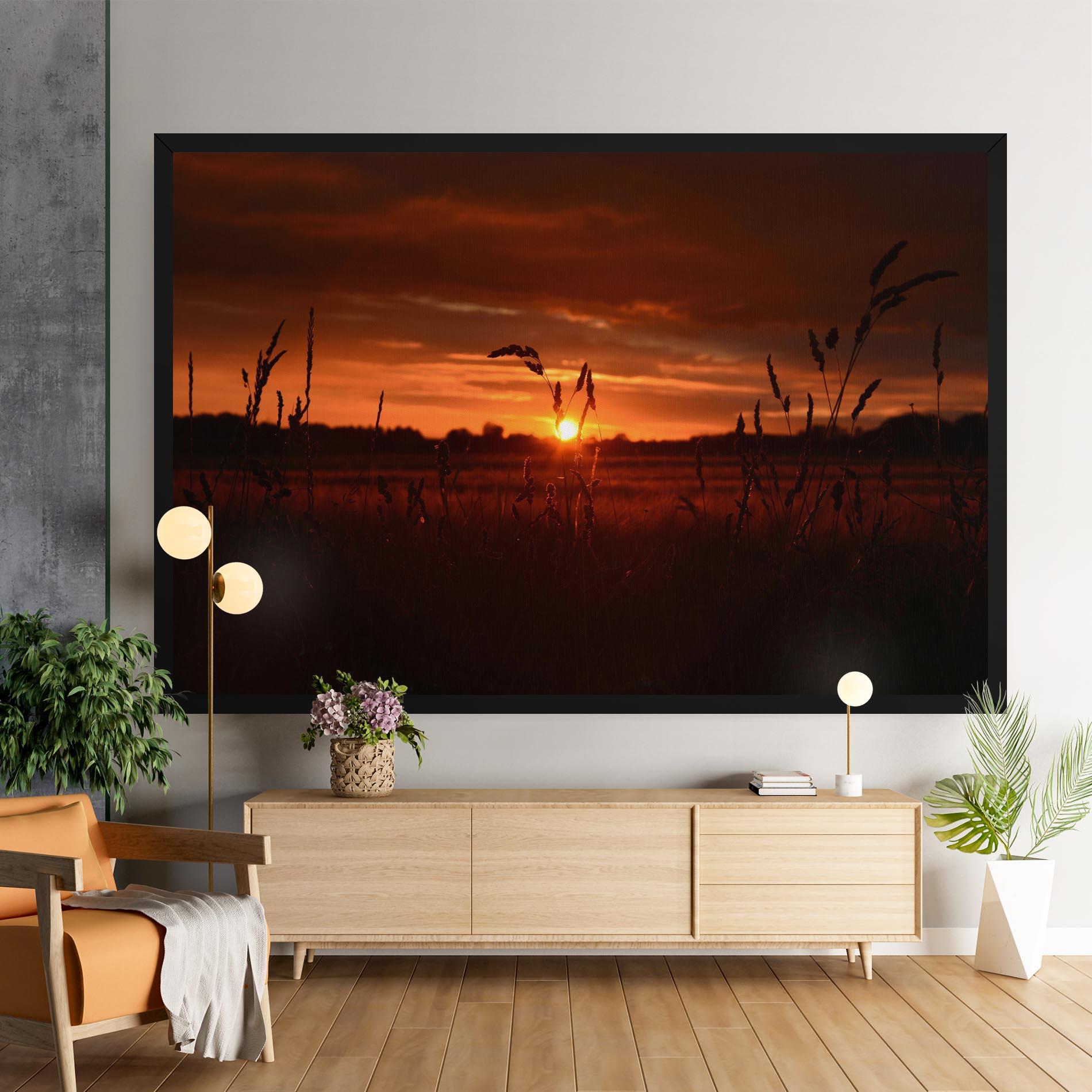 Картина на платно Field Shilouette mockup 9