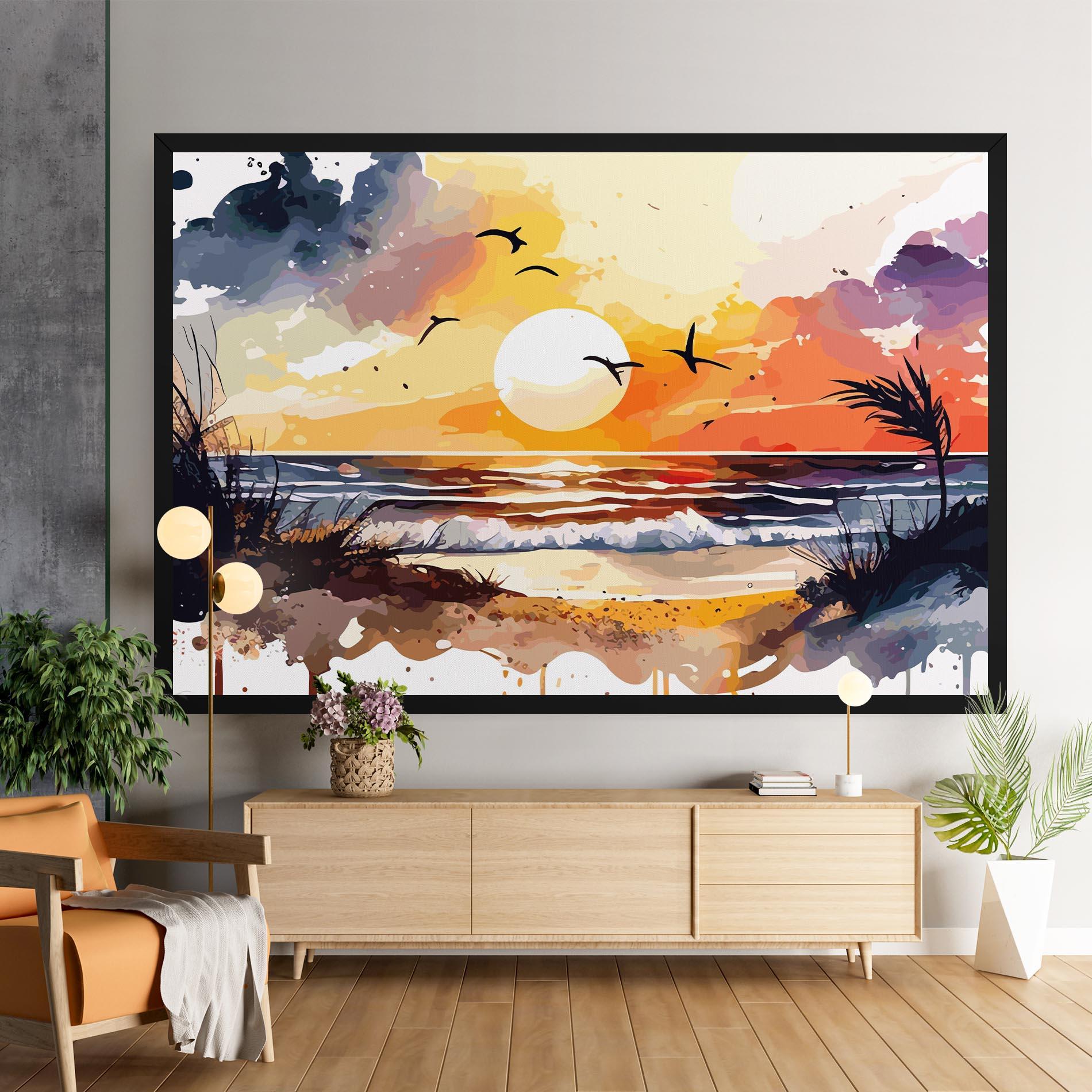 Картина на платно Sunset Art View mockup 9