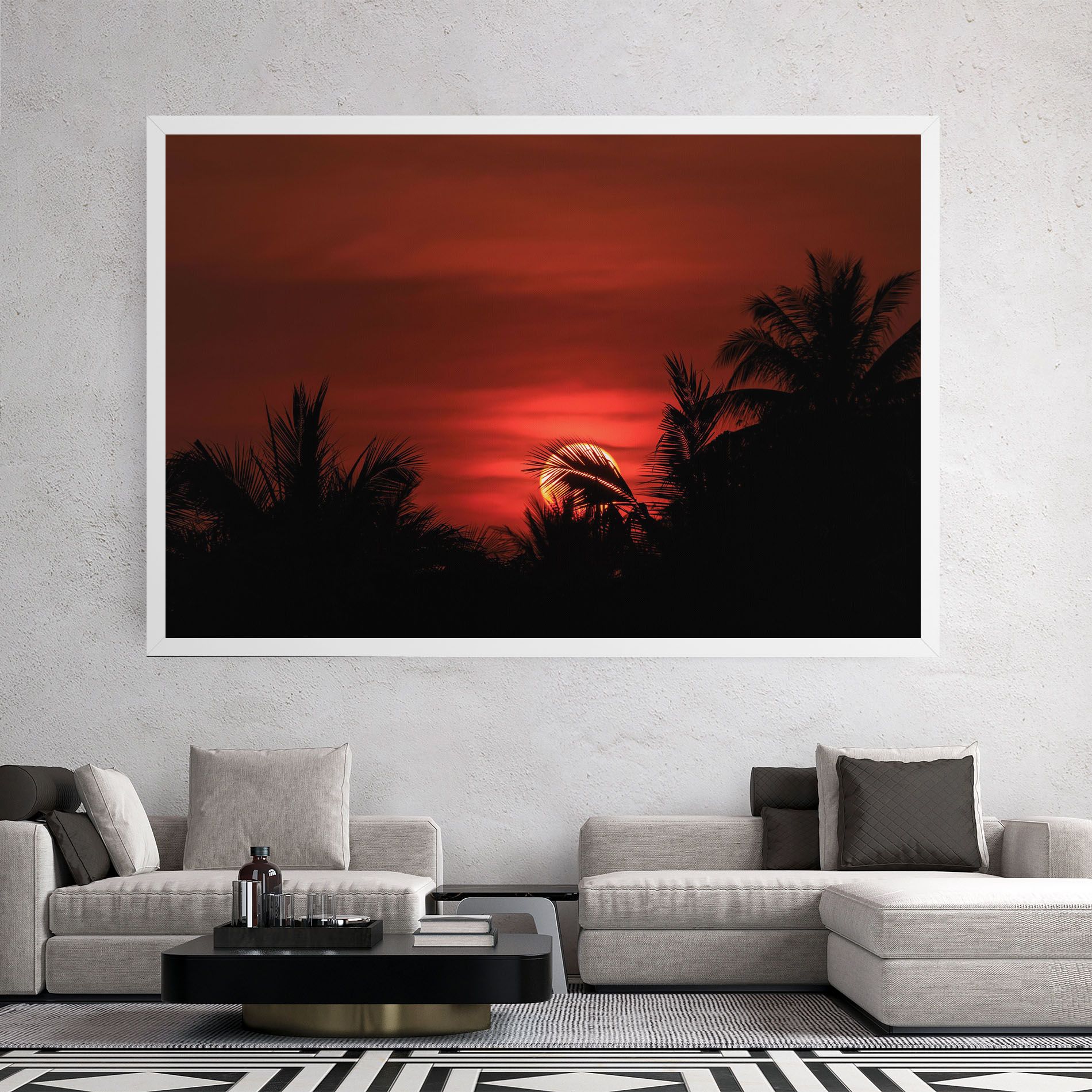 Coconuts Tree Sunset mockup 2