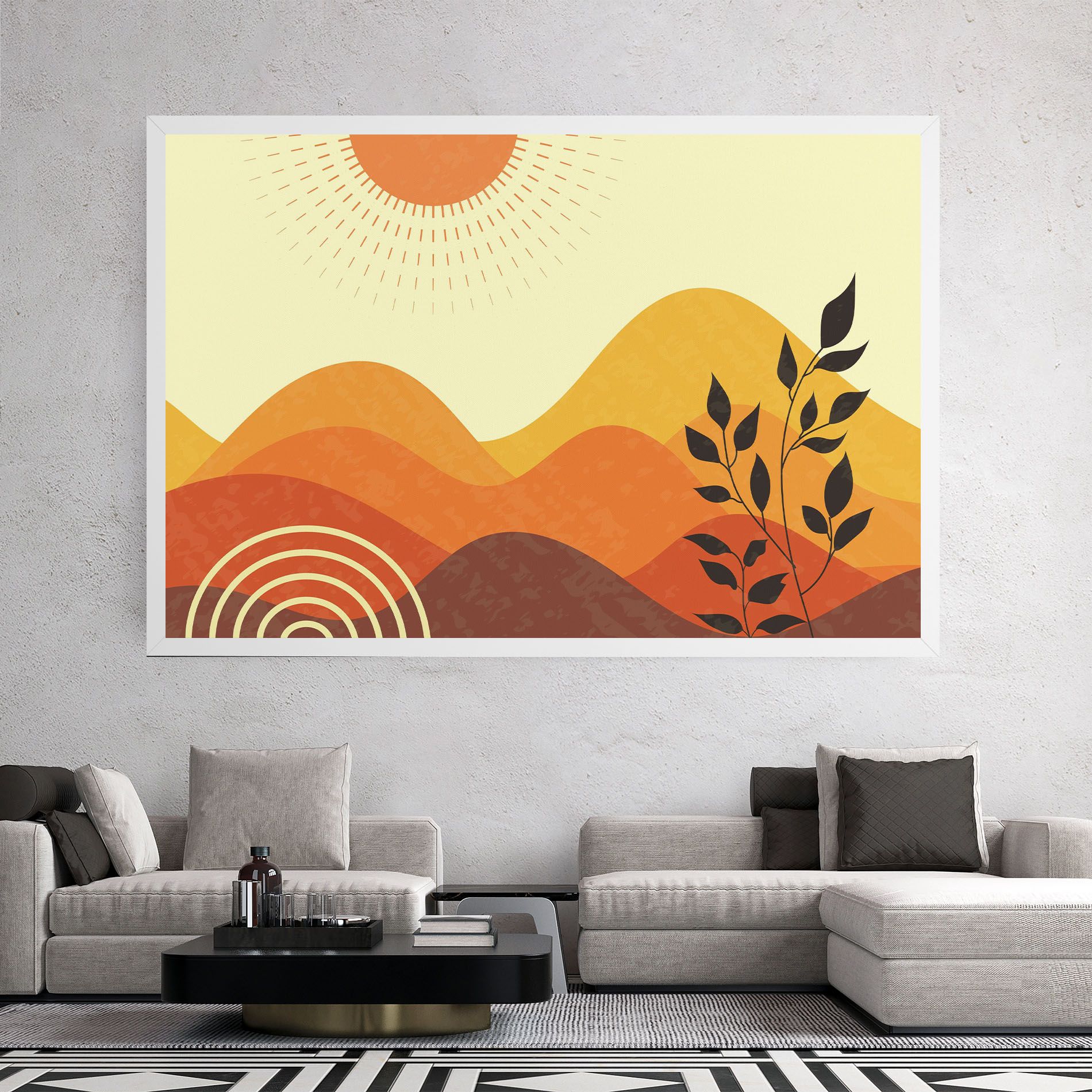 Minimalist Sunset Art mockup 2
