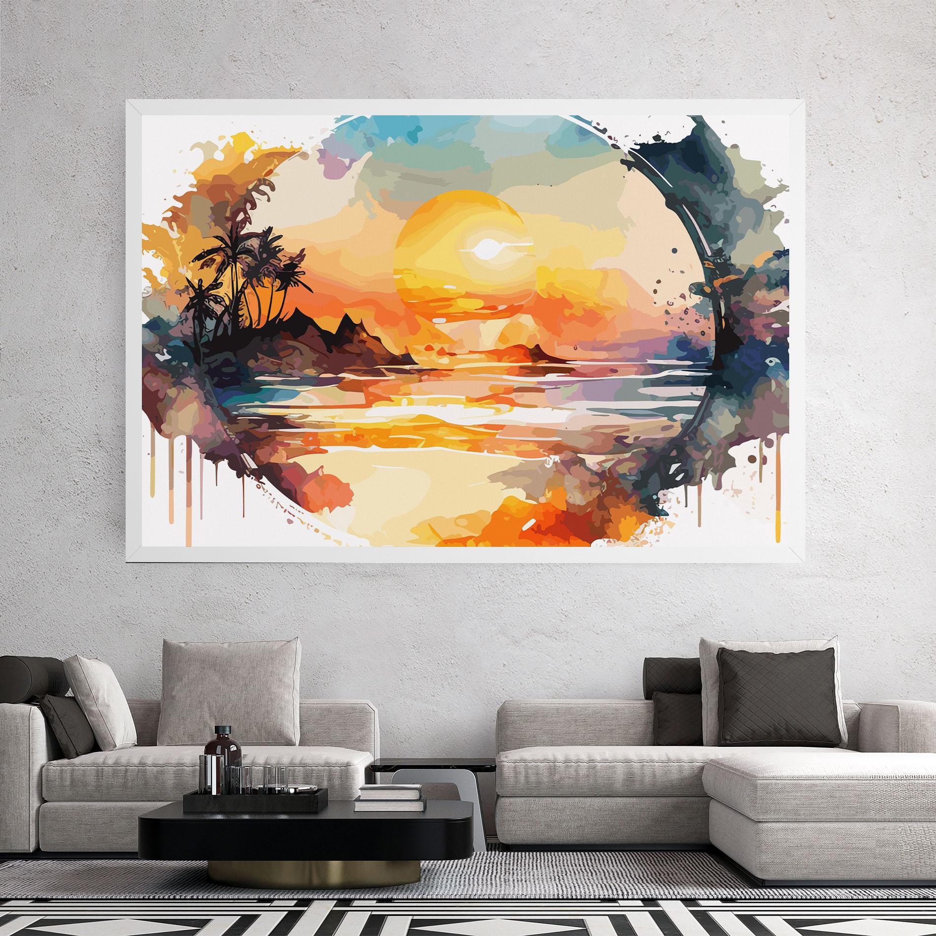 Картина на платно Sunrise Art mockup 2
