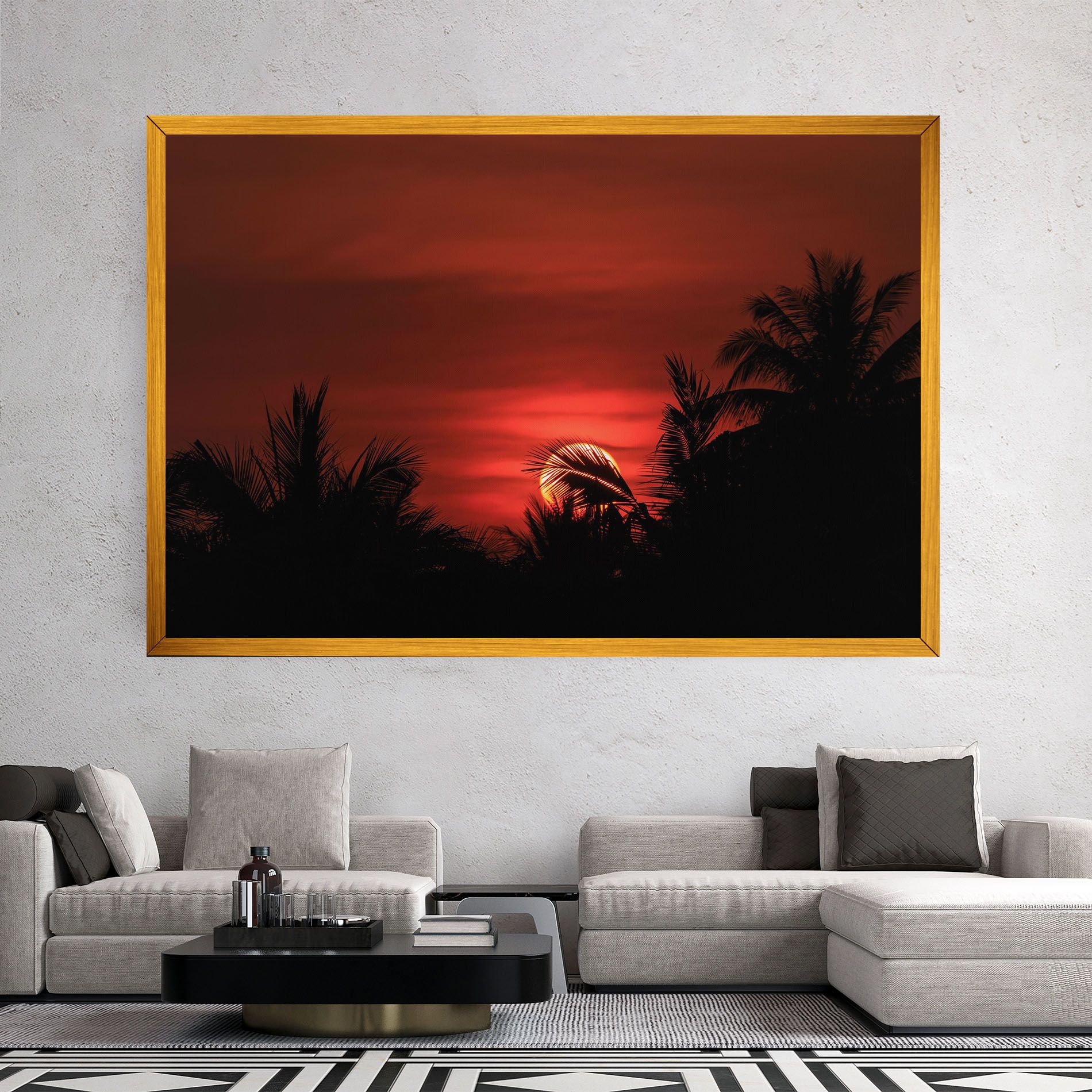 Coconuts Tree Sunset mockup 2