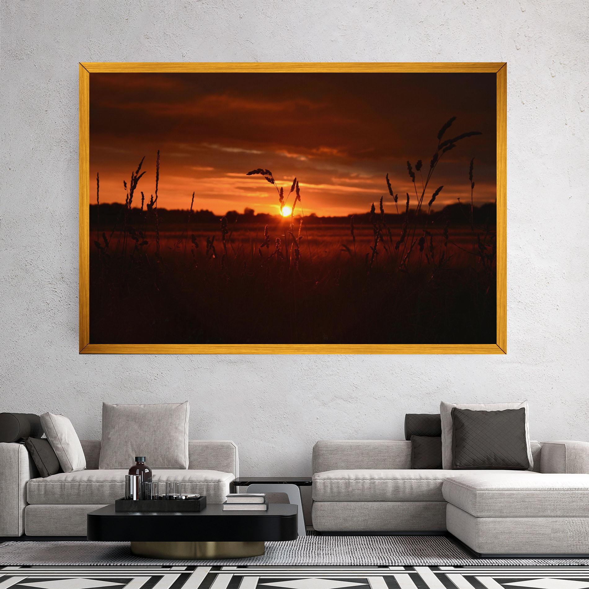 Картина на платно Field Shilouette mockup 2