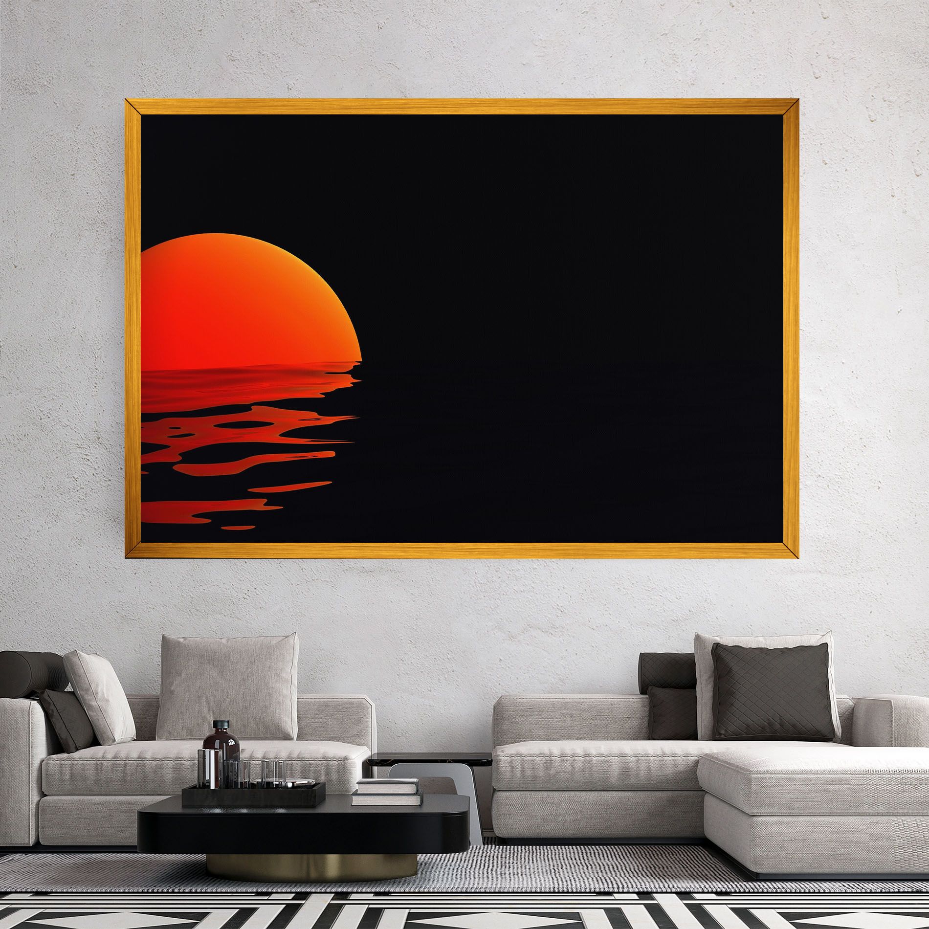 Red Evening Sunset mockup 2