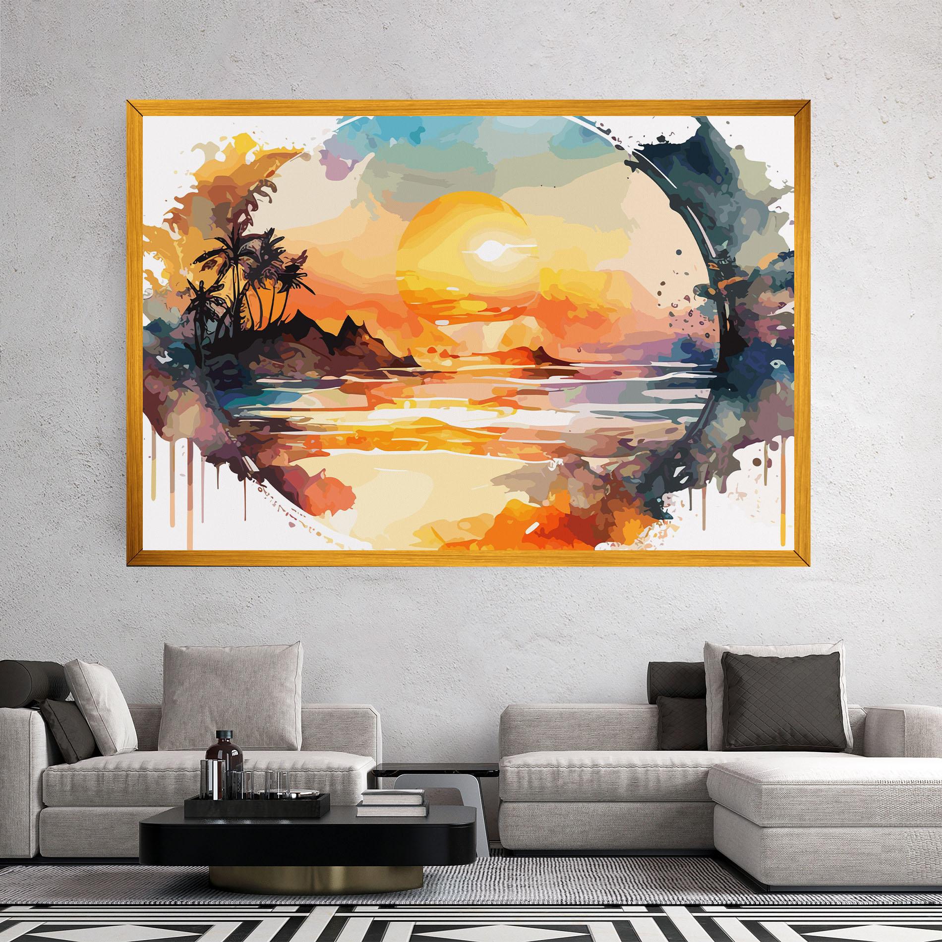 Картина на платно Sunrise Art mockup 2