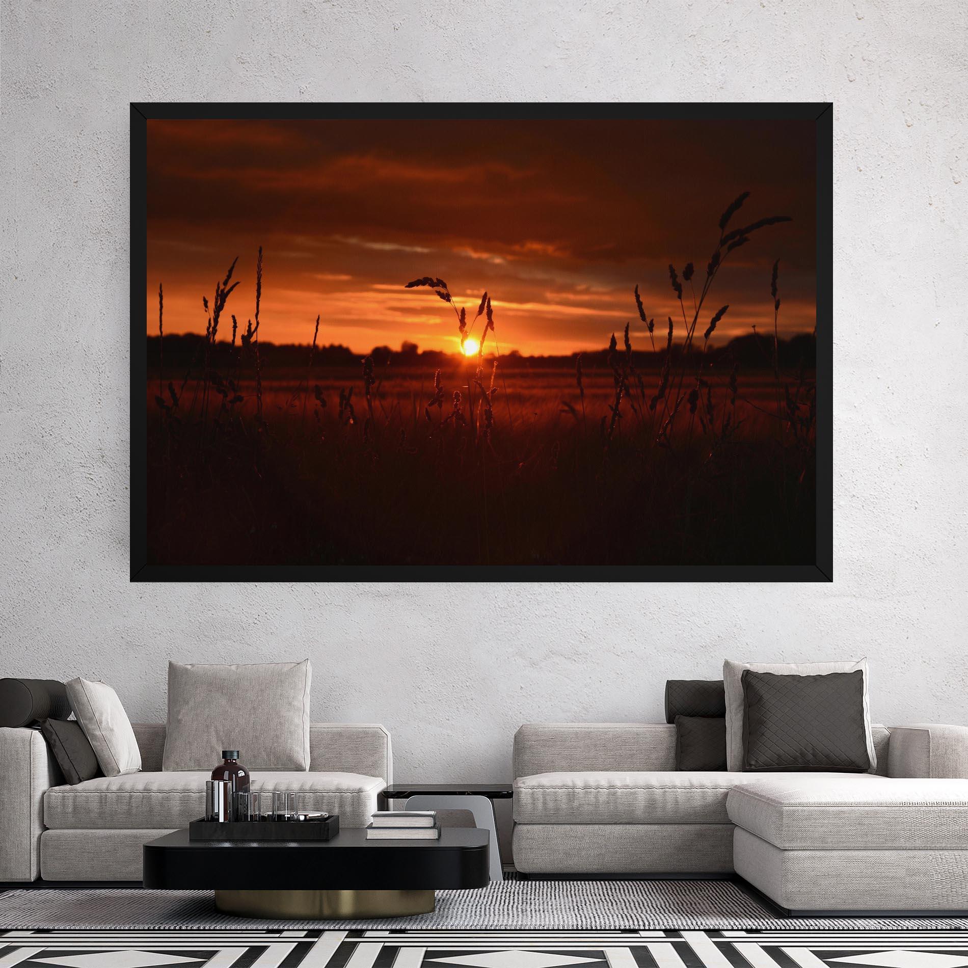 Картина на платно Field Shilouette mockup 2