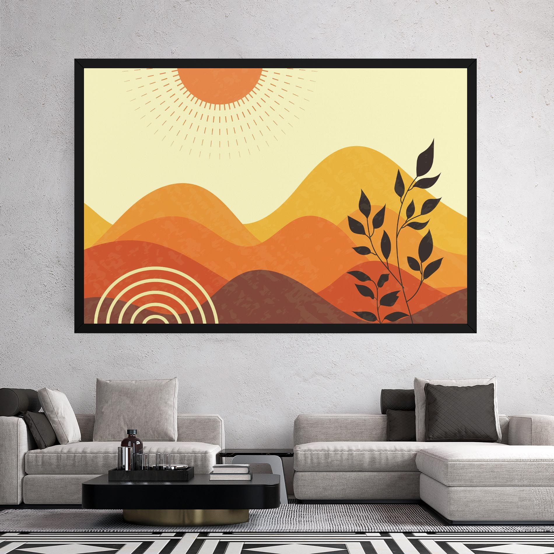 Minimalist Sunset Art mockup 2