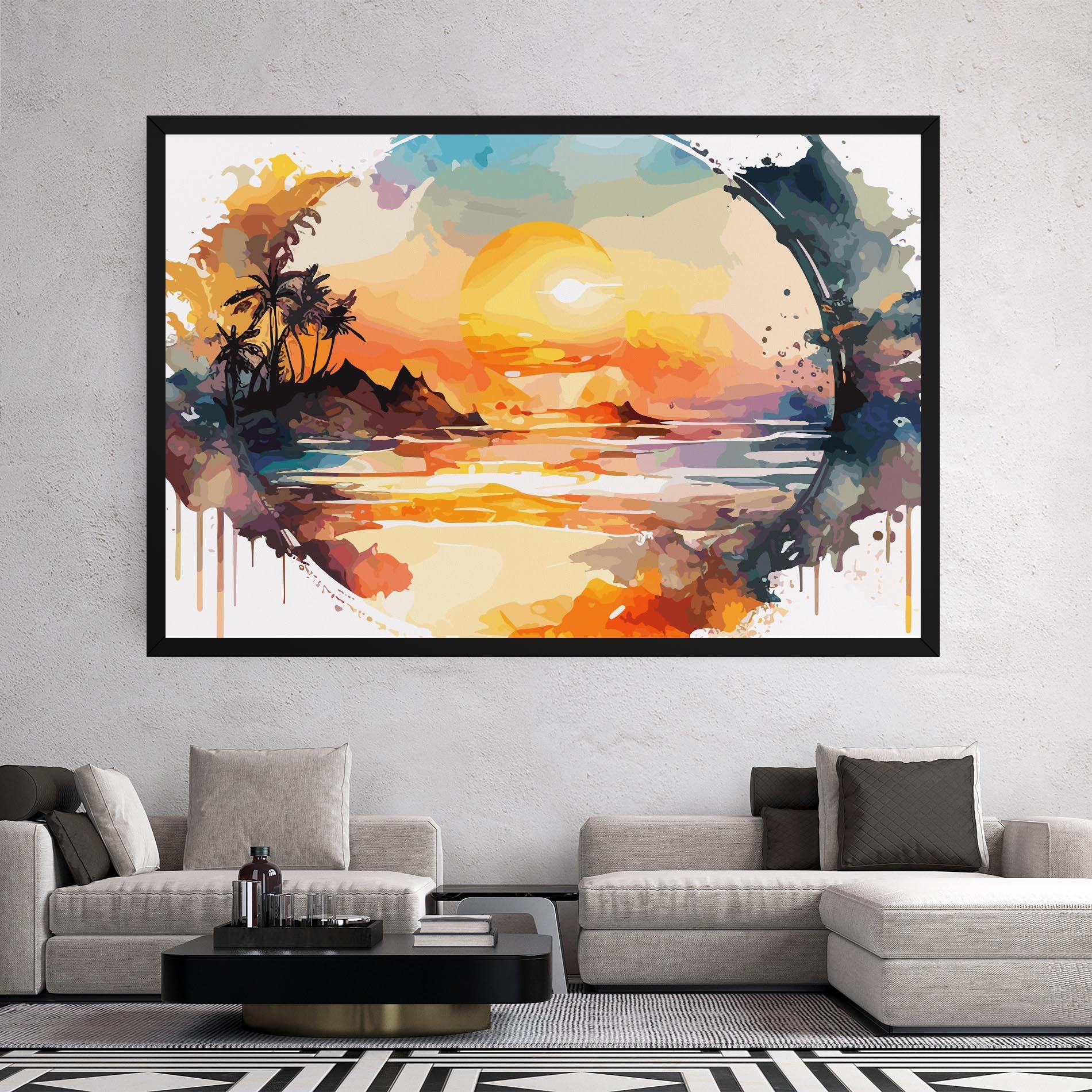 Картина на платно Sunrise Art mockup 2
