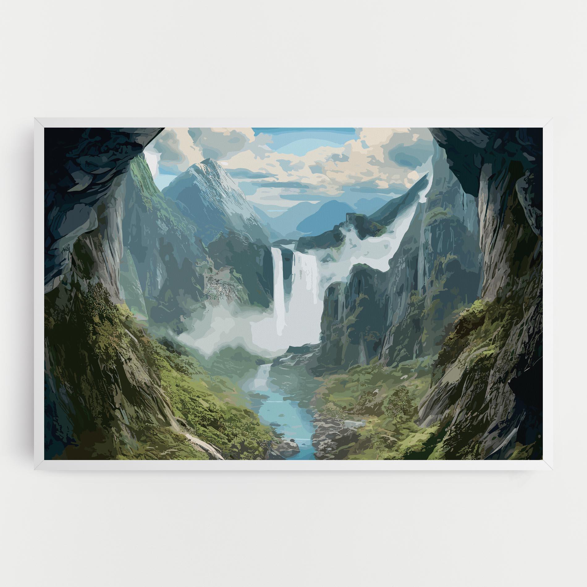 Картина на платно Amazing Waterfall mockup 0