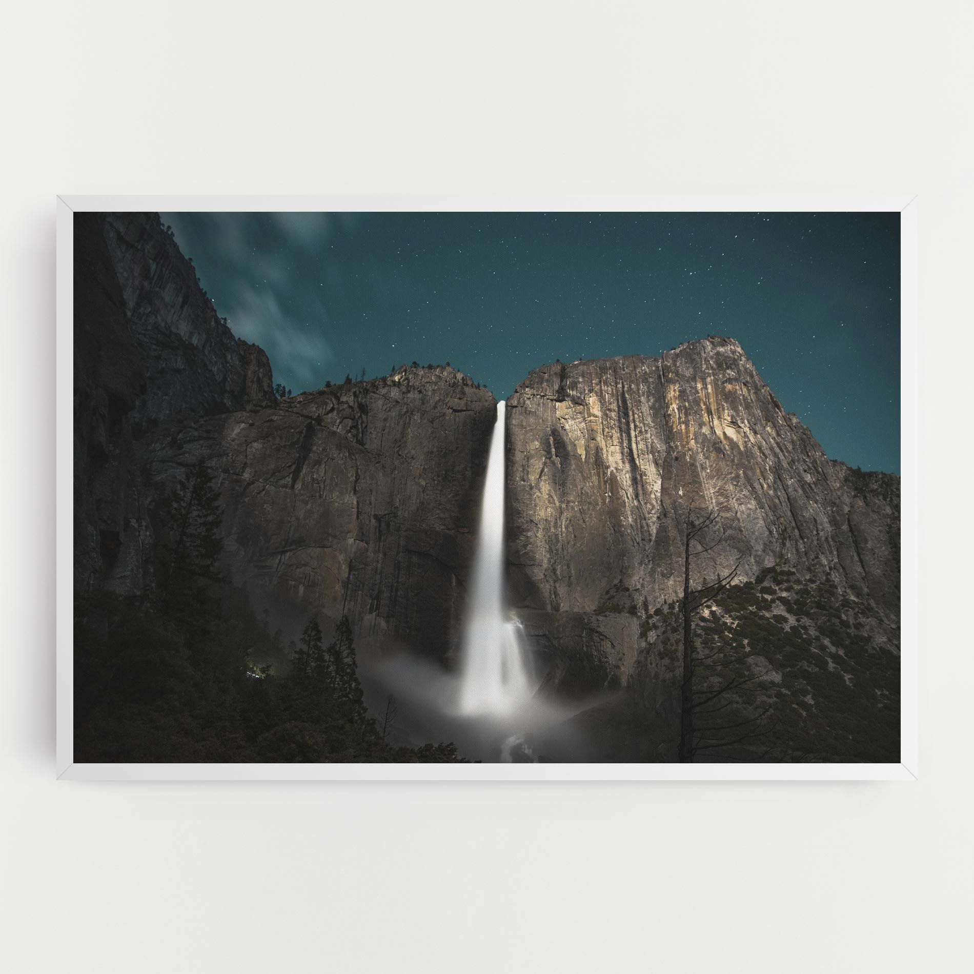 Dark Blue Sky Waterfall mockup 0