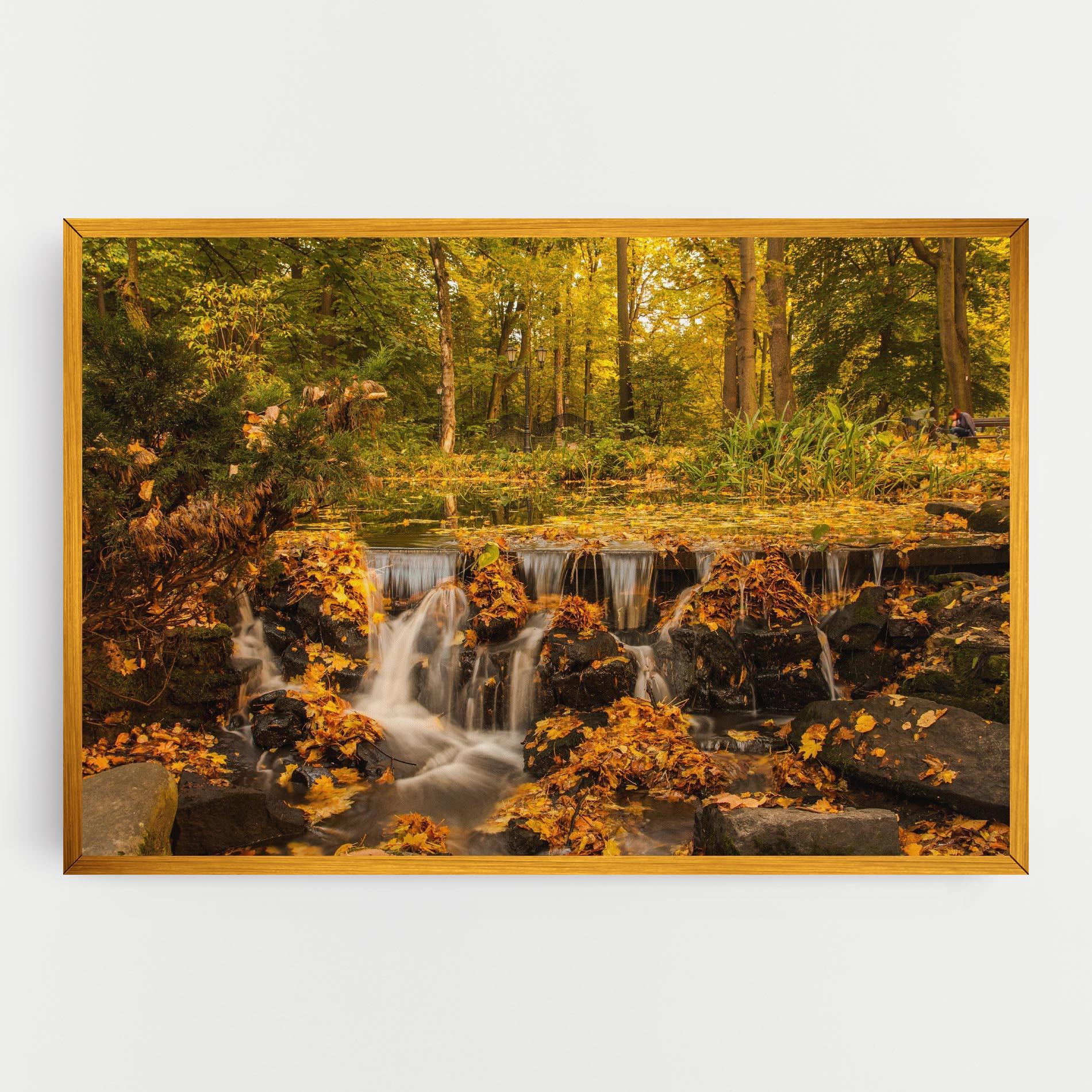 Картина на платно Autumn Pretty Waterfall mockup 0