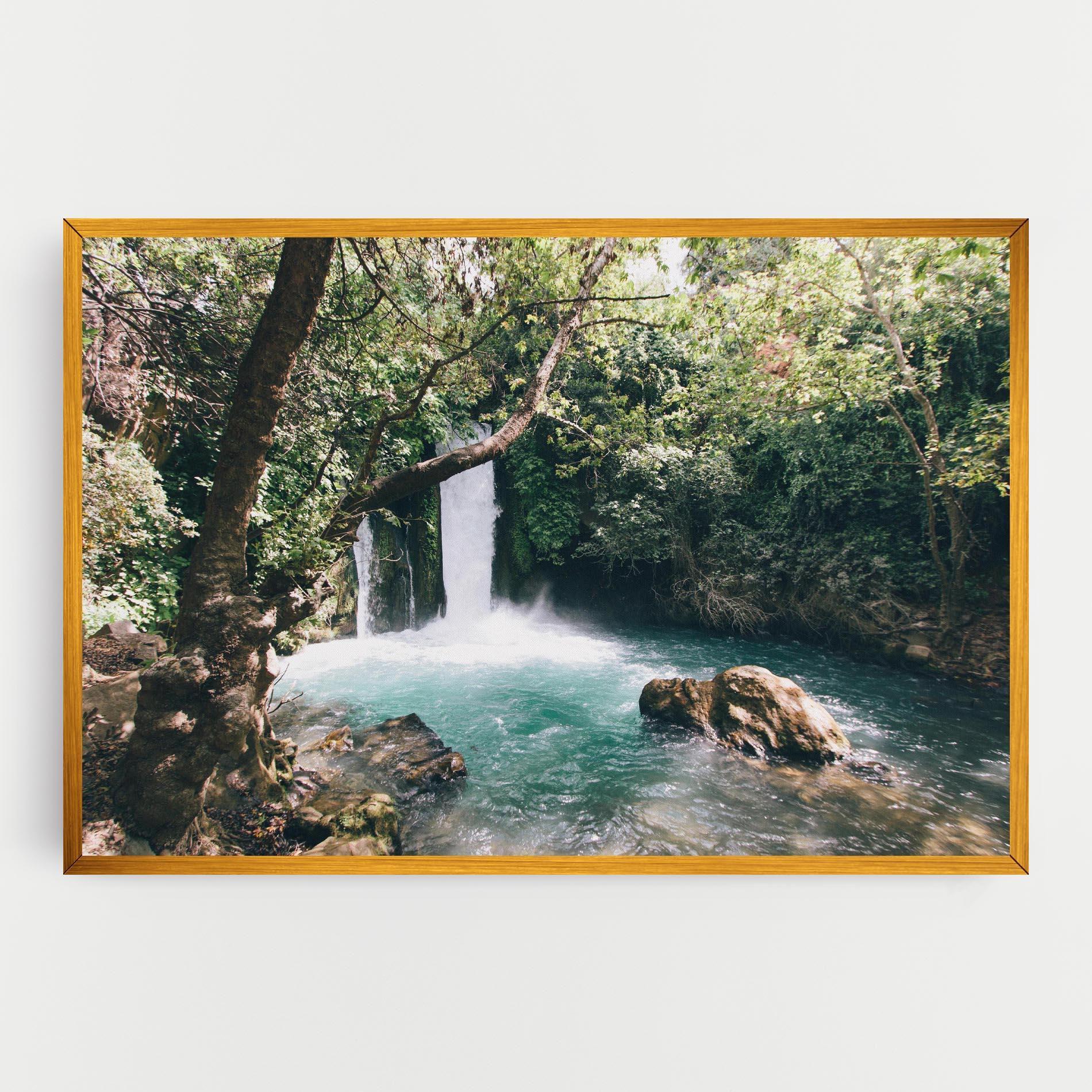 Картина на платно Beautiful Blue Waterfall mockup 0