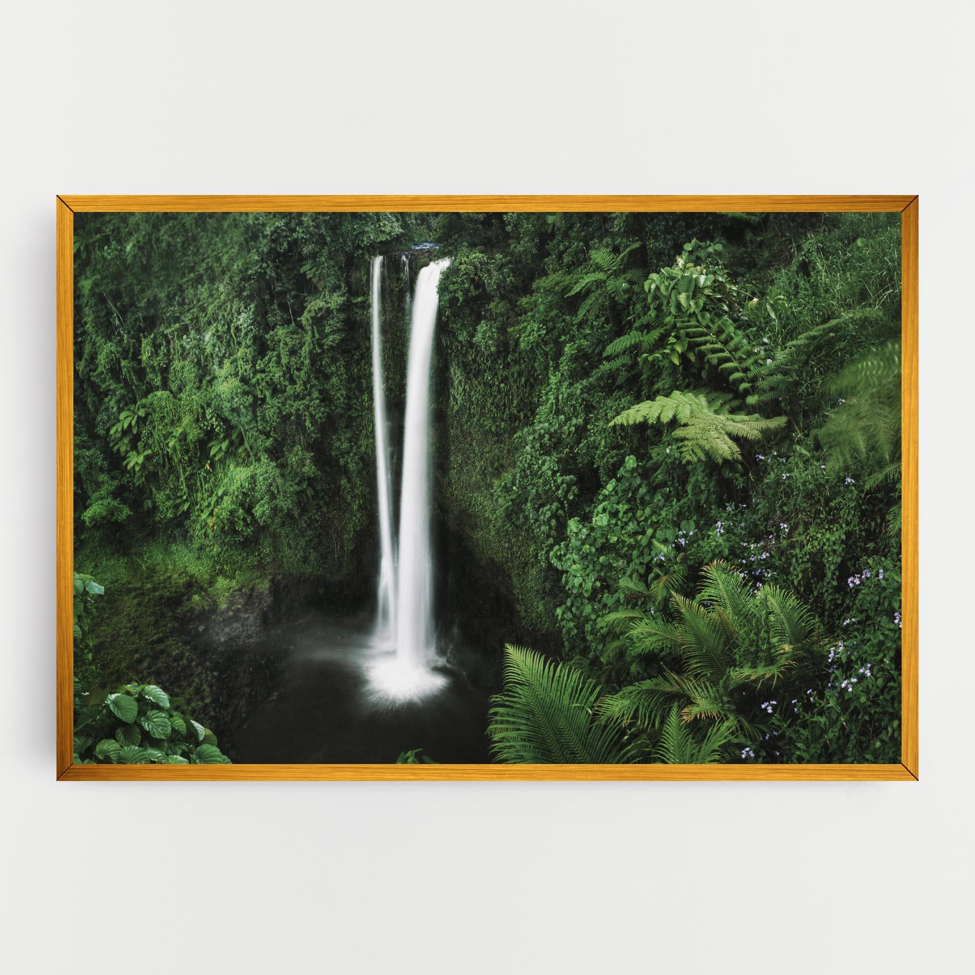 Картина на платно Green Nature Waterfall mockup 0