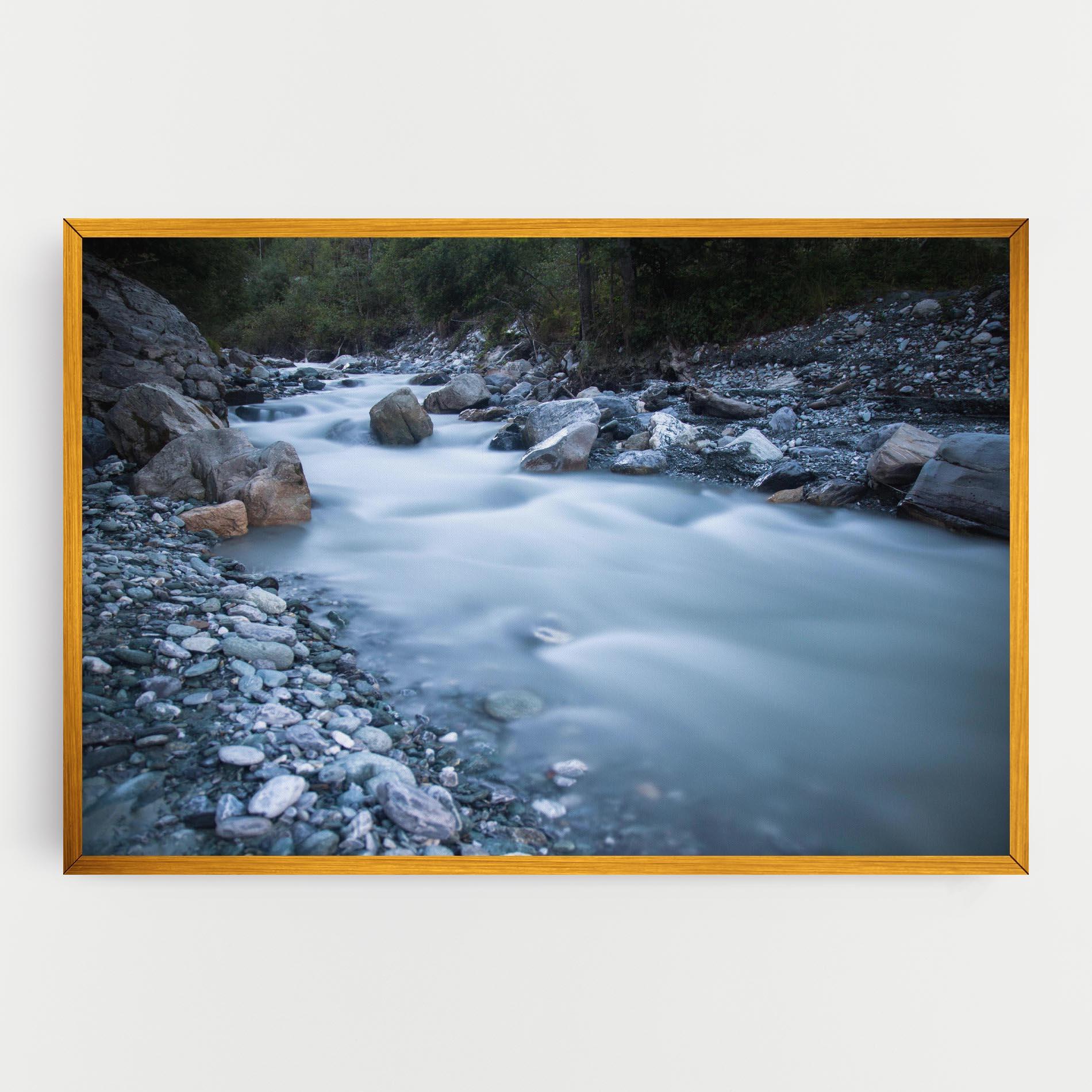 Картина на платно Grey Water Falling mockup 0