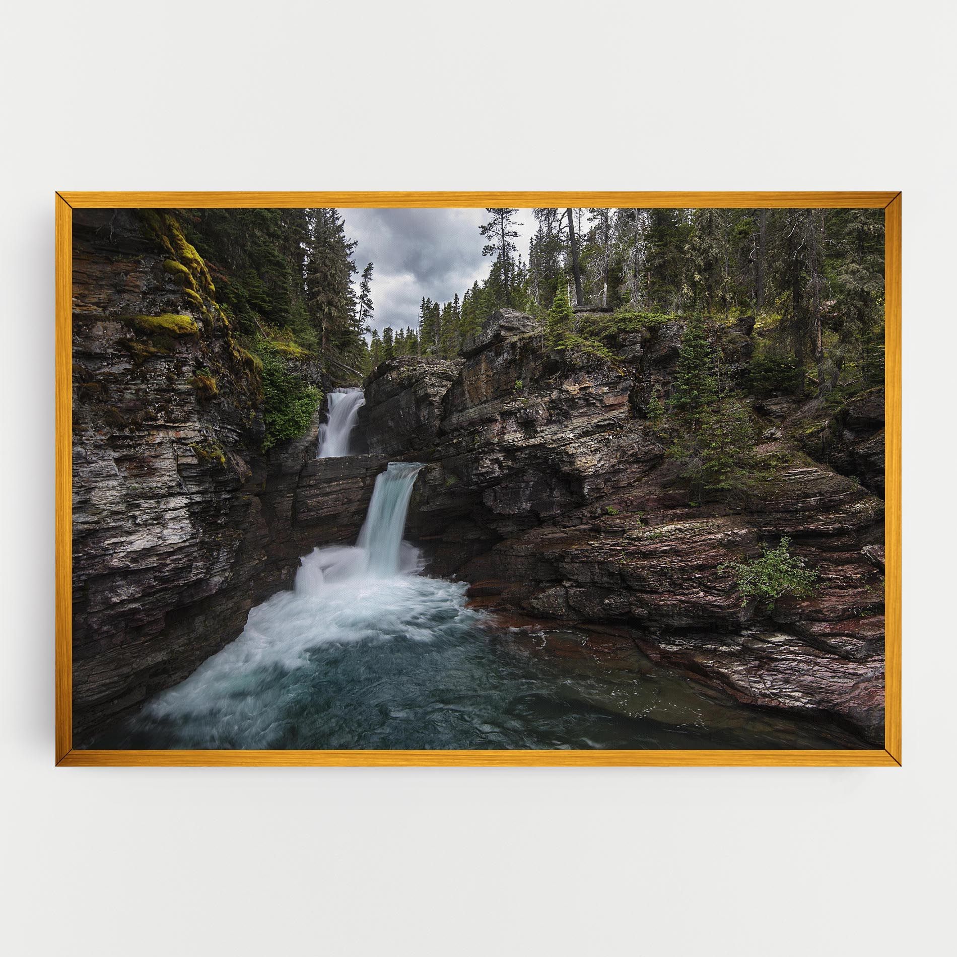 Majestic Forest Waterfall mockup 0